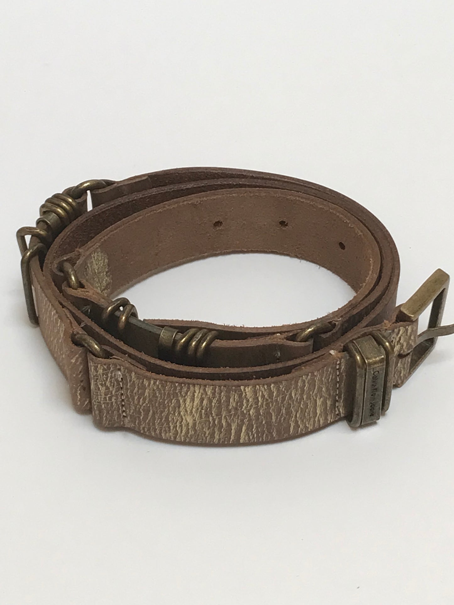 Vintage Calvin Klein Gold Leather Belt