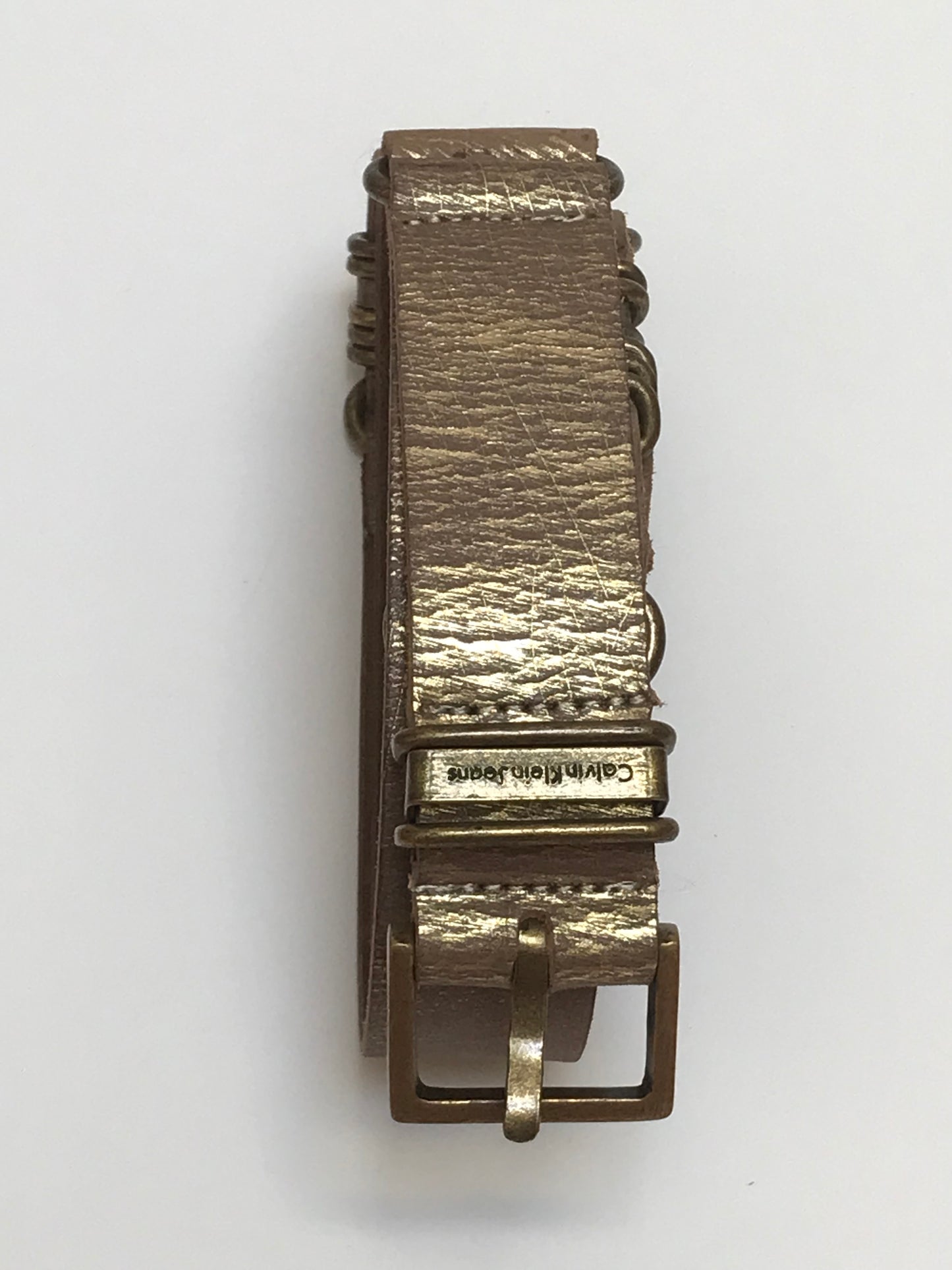 Vintage Calvin Klein Gold Leather Belt