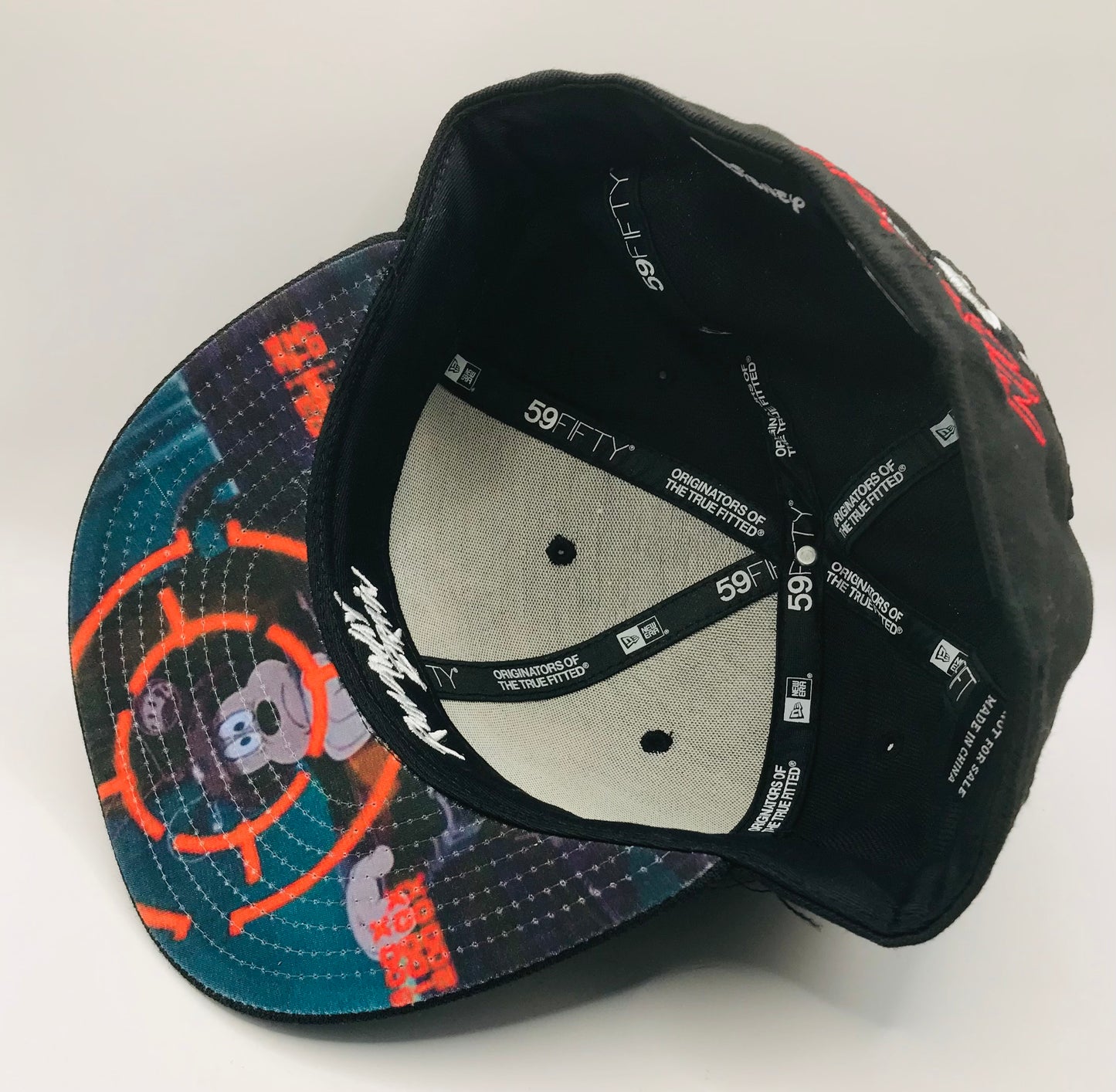 Runaway Brain Evil Mickey Mouse 59Fifty Cap - Captioned and color visor - Rare Sample Disney