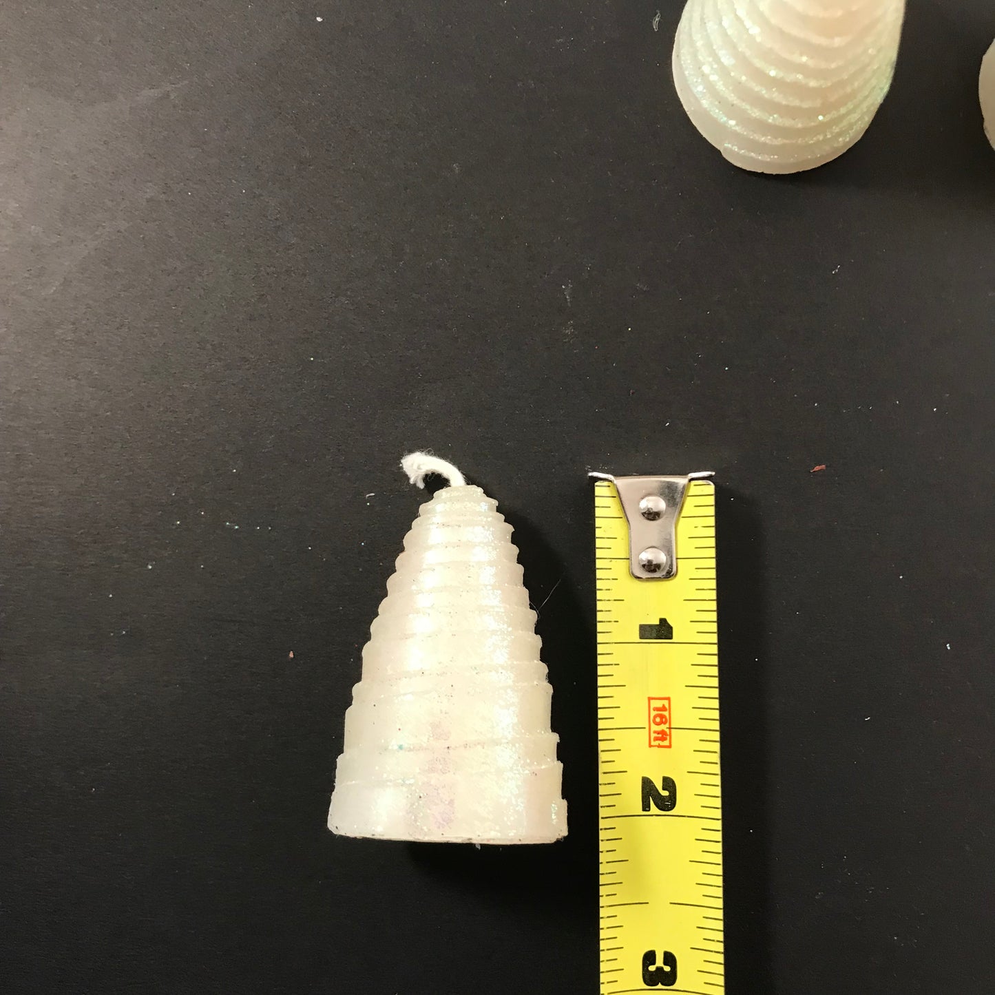 Miniature White Opalescence Swirl Christmas Tree Candles - Set of 12