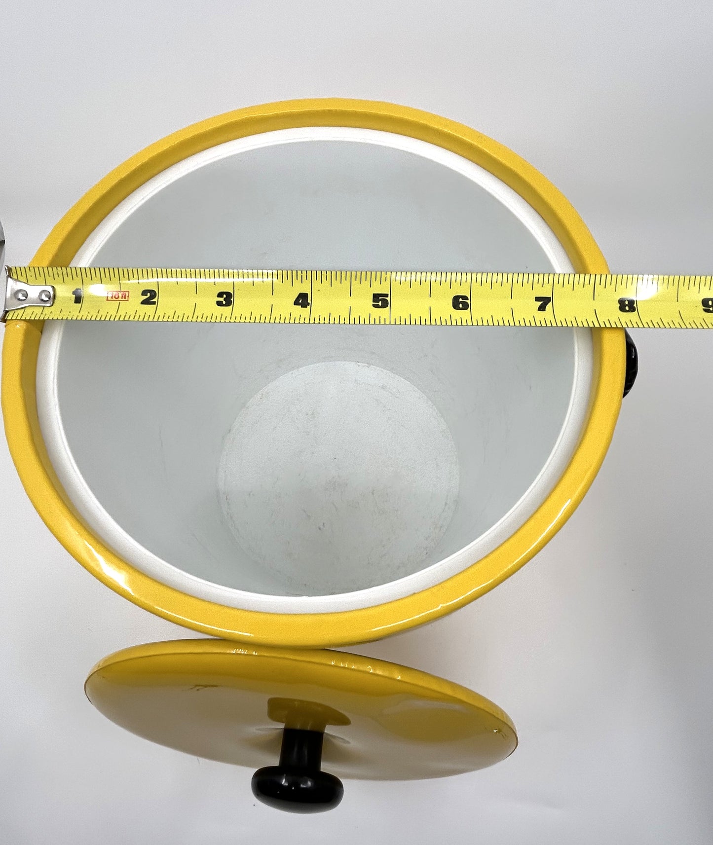 Vintage Puff Vinyl Yellow and Black Ice Bucket 1950's