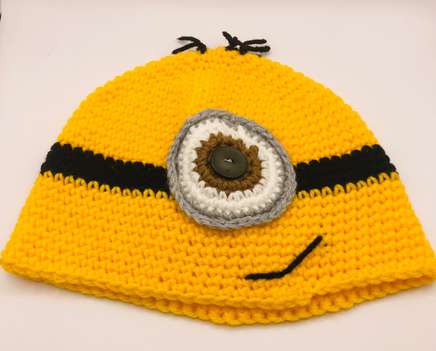 Handcrafted Minion Unisex Children's Knitted Hat - One of a Kind