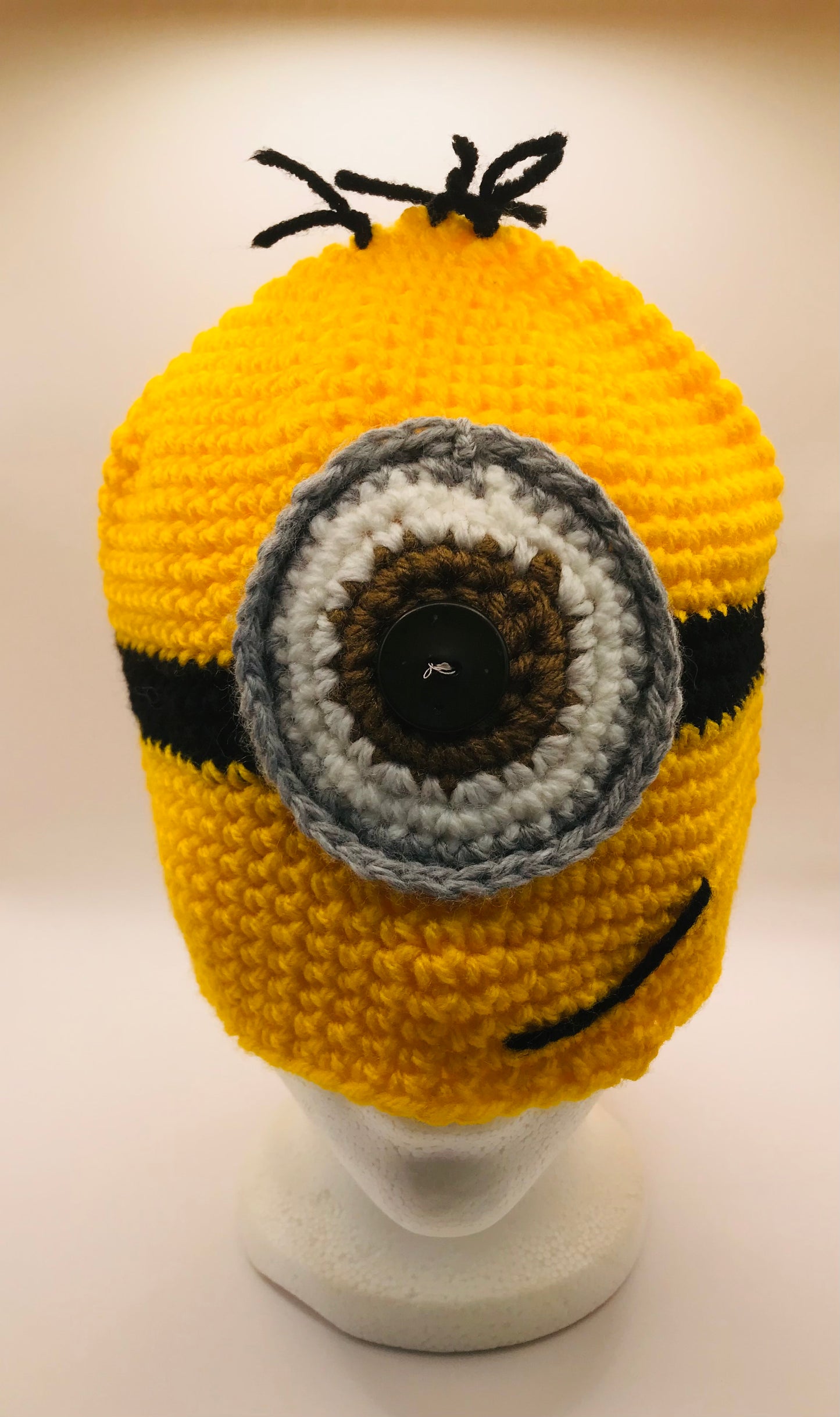 Handcrafted Minion Unisex Children's Knitted Hat - One of a Kind