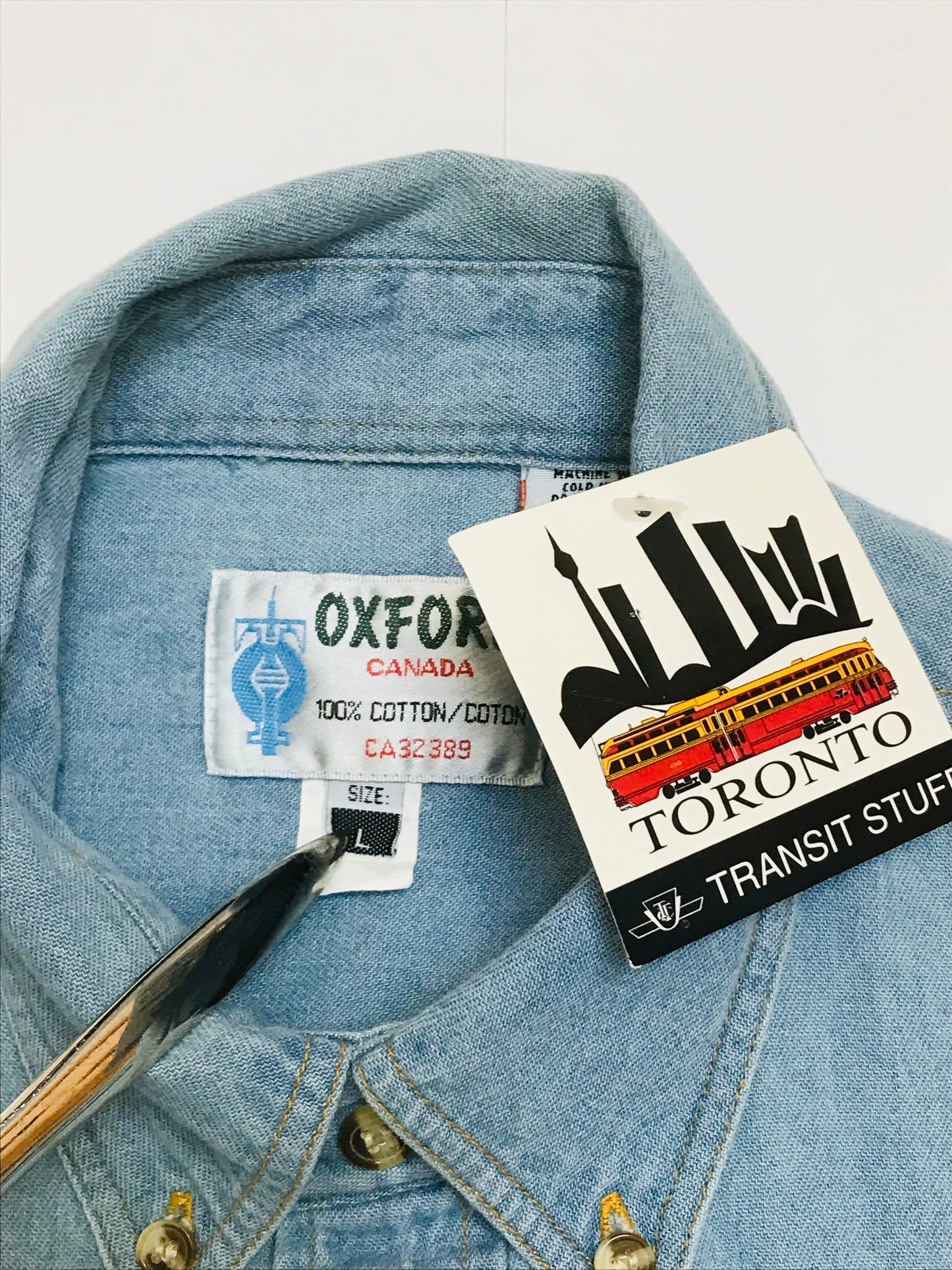 TTC Toronto Transit Corp Logo L/S Jean Shirt - NWT