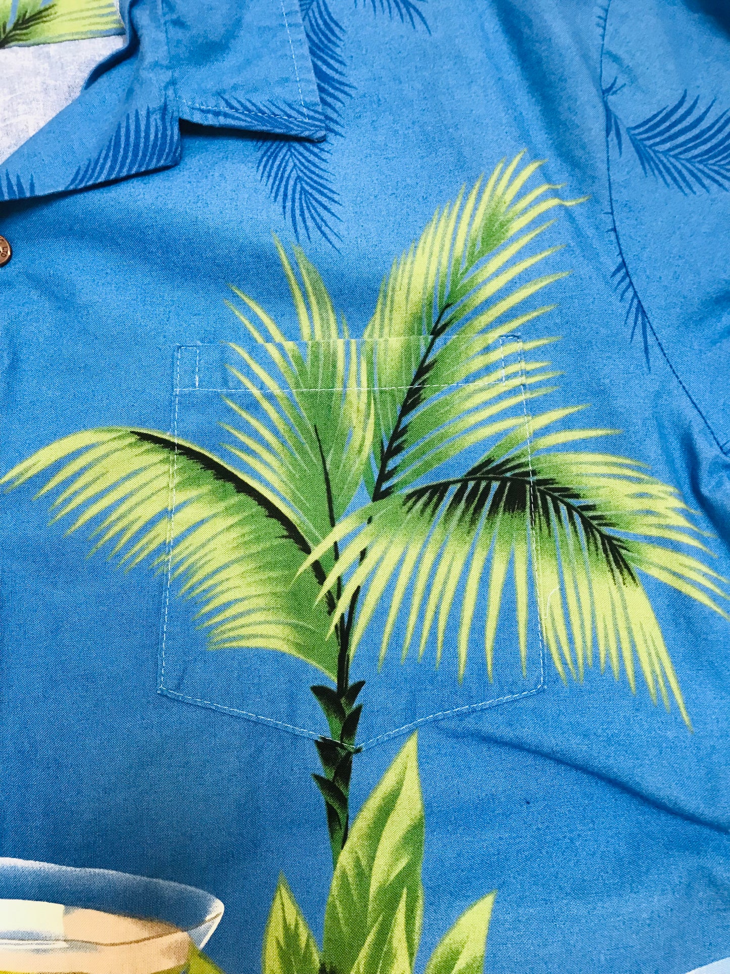RJC Cotton Hawaiian Palm Trees, Martini Print Casual Button-Down Shirts for Men
