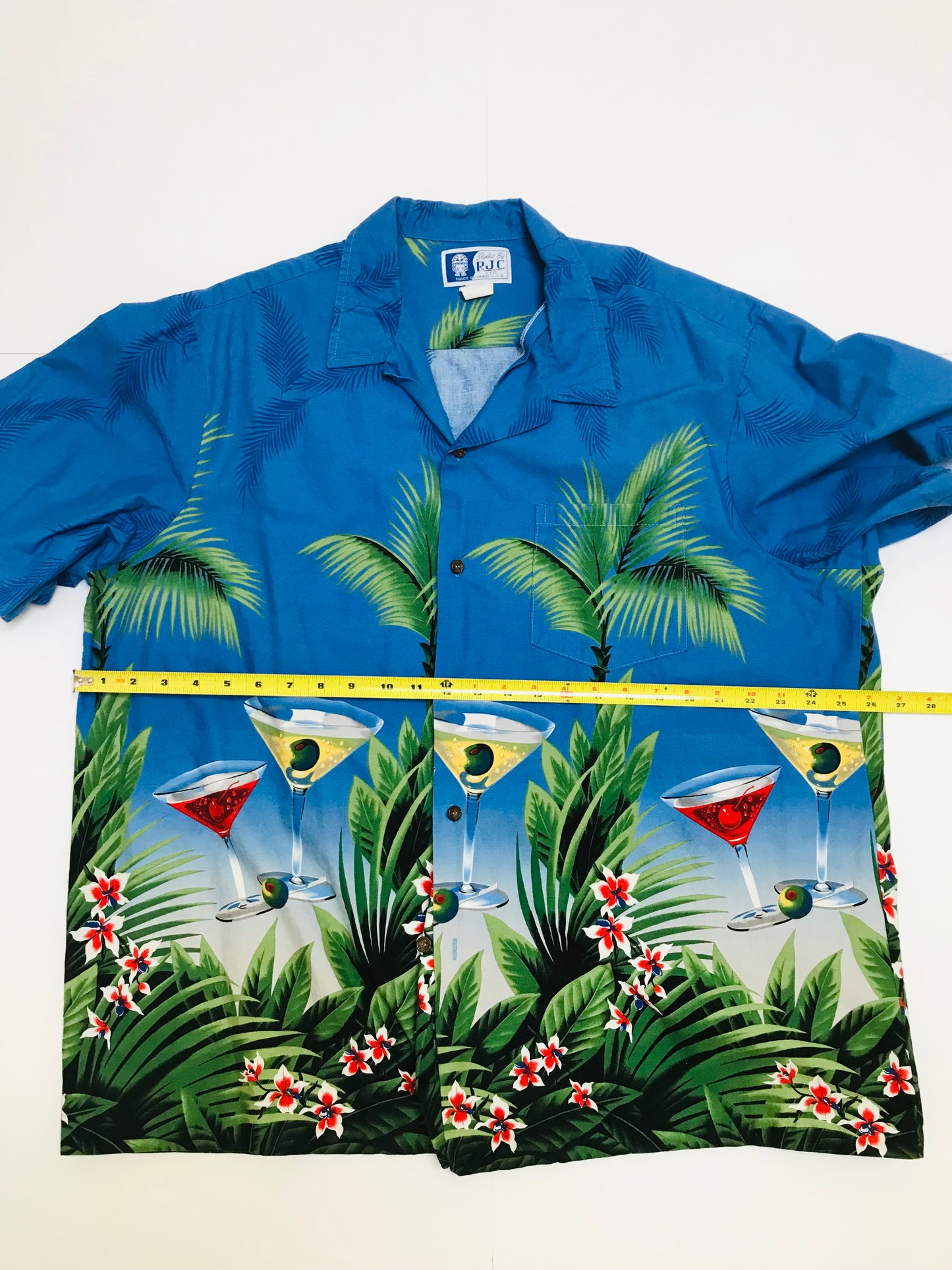 RJC Cotton Hawaiian Palm Trees, Martini Print Casual Button-Down Shirts for Men