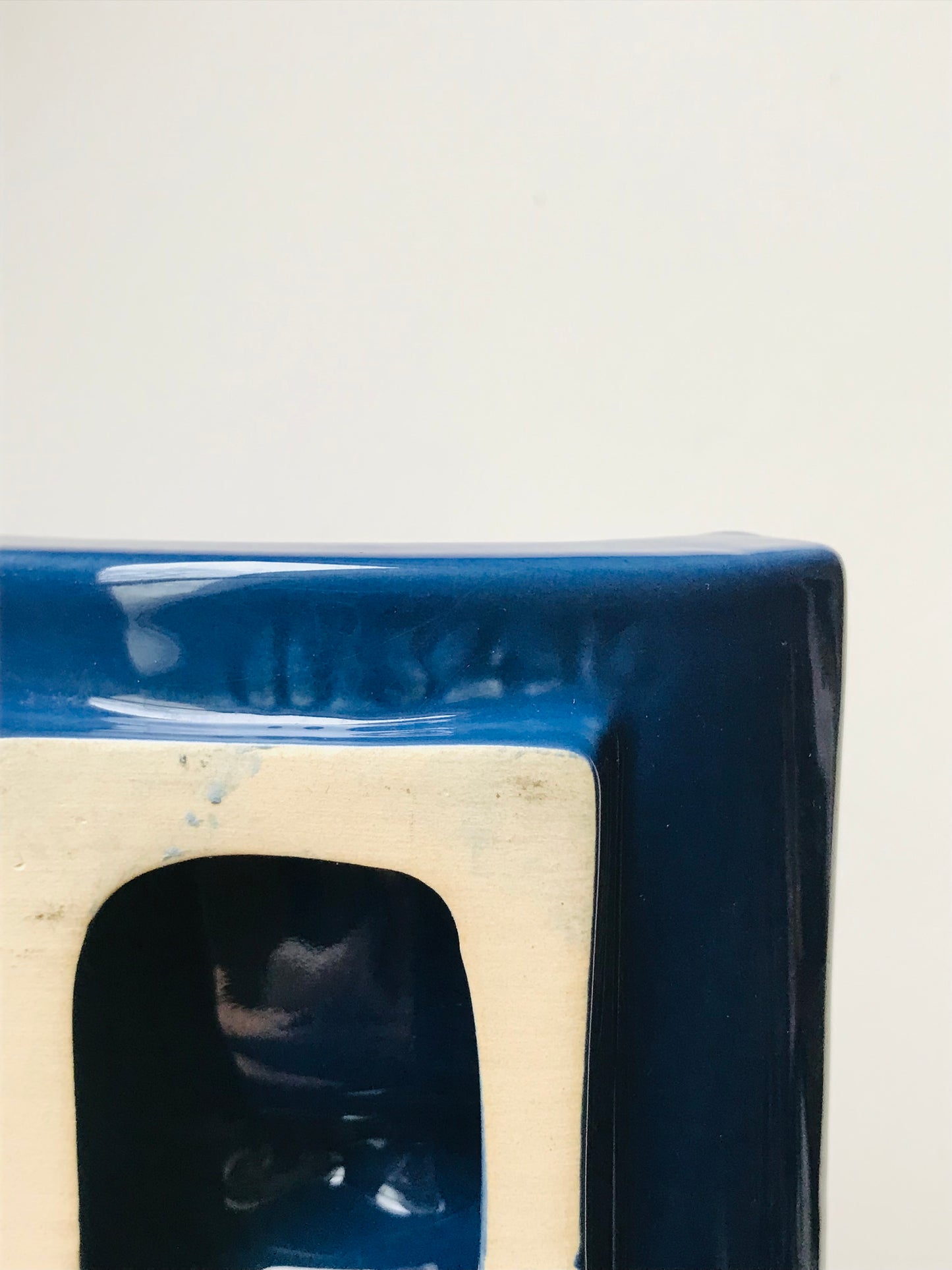 Vintage MCM Canada Ceramics Navy Blue Personal Use Ashtray
