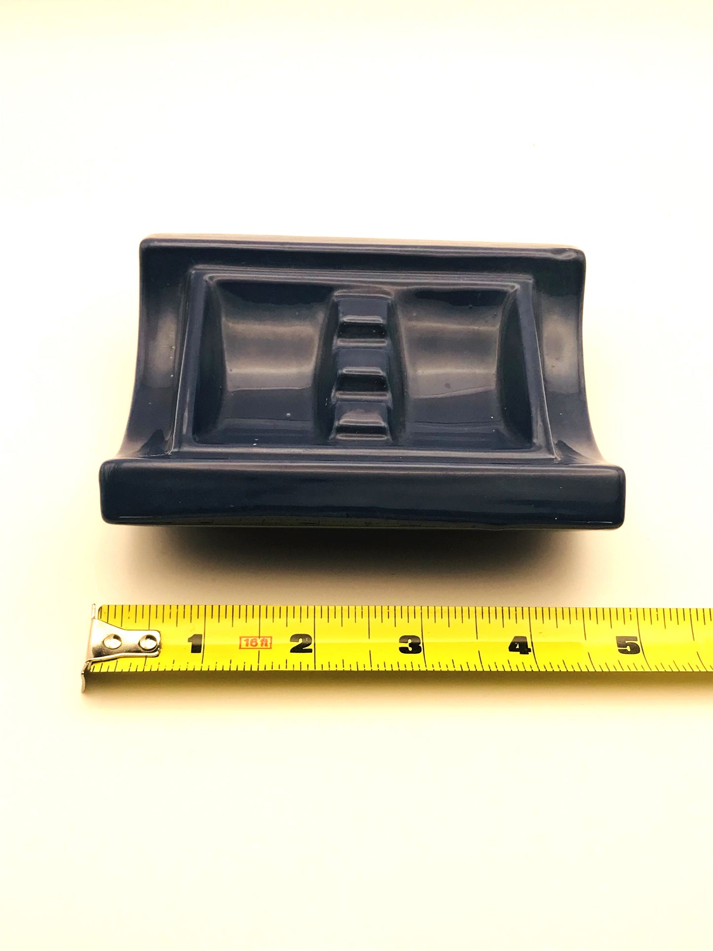 Vintage MCM Canada Ceramics Navy Blue Personal Use Ashtray
