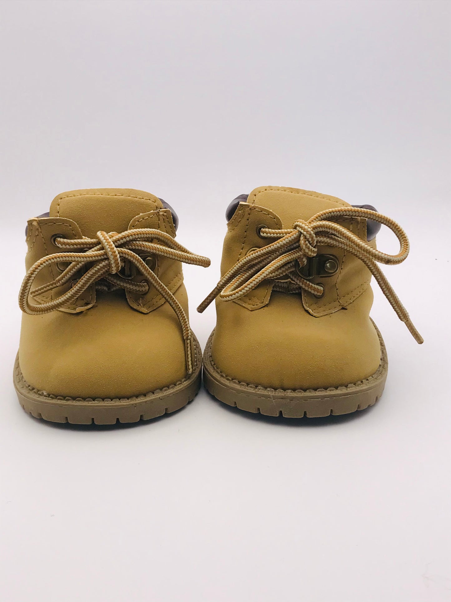 Build a Bear High Top Leather Trimmed Tan Suede Hiking/ Work Boots