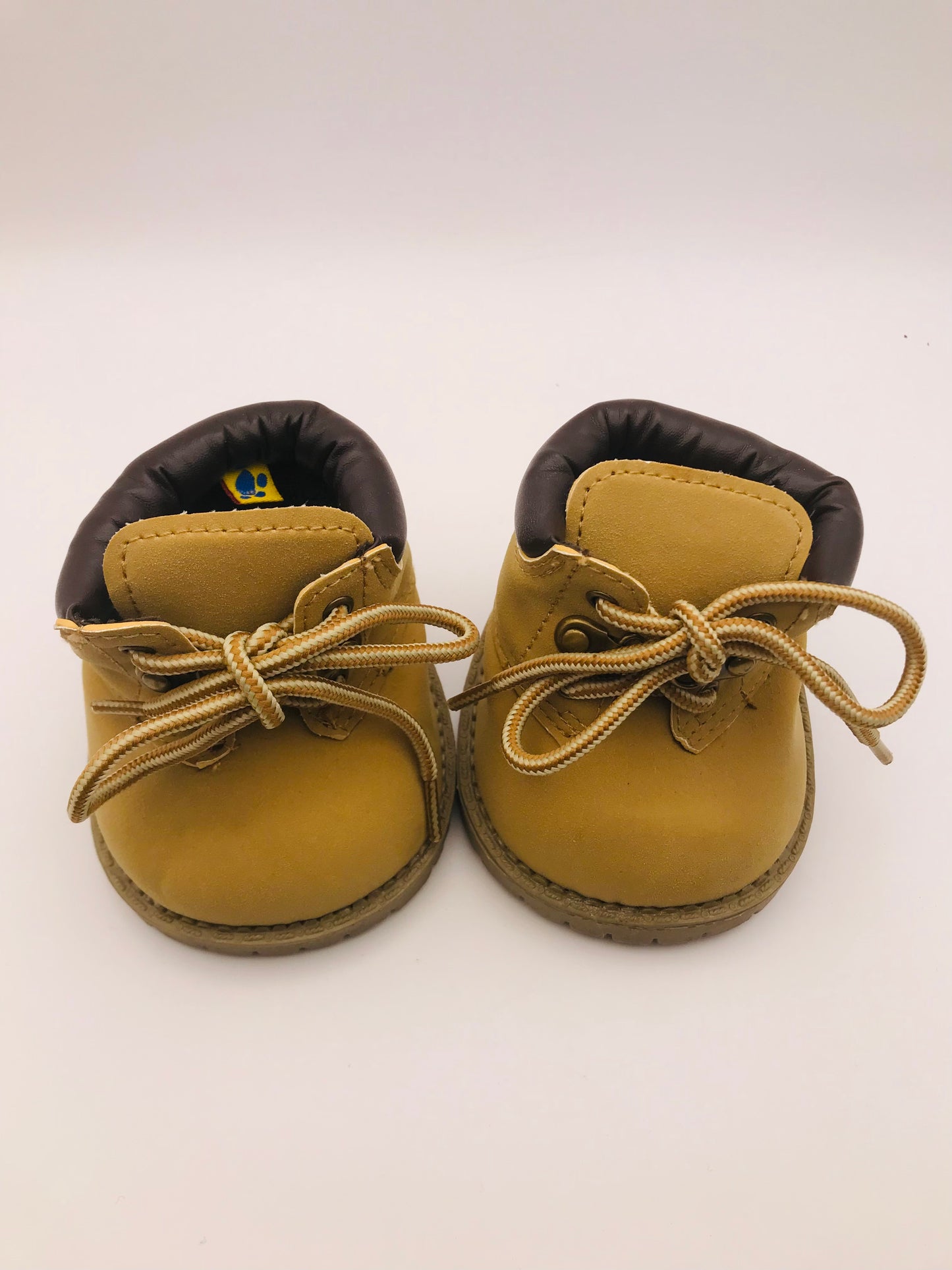 Build a Bear High Top Leather Trimmed Tan Suede Hiking/ Work Boots