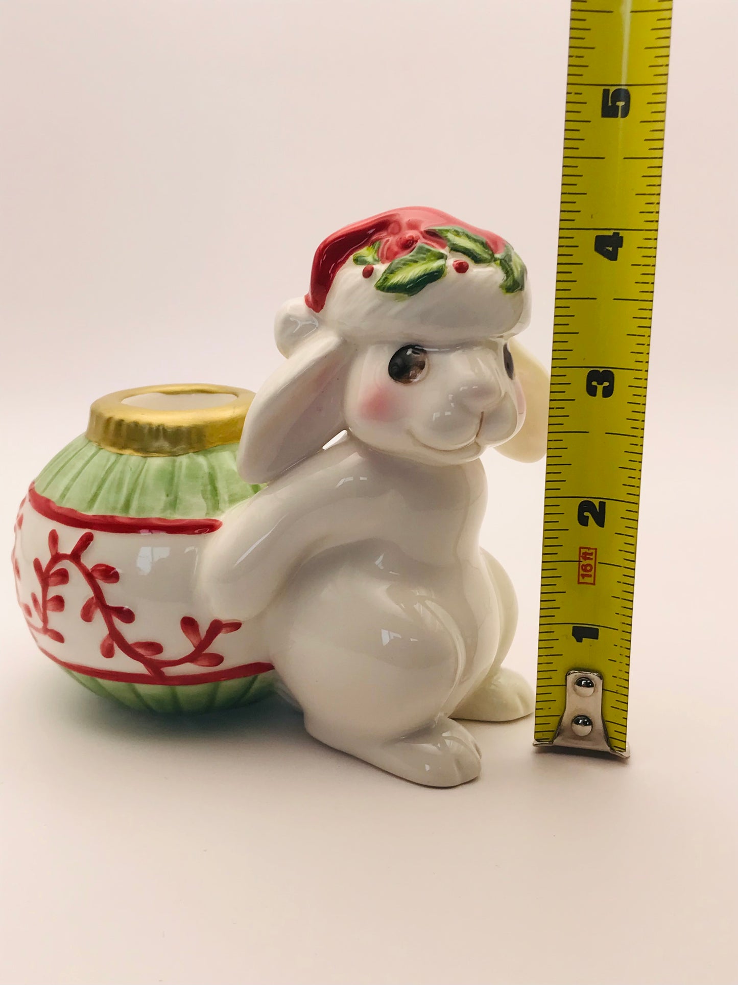 Fitz and Floyd Essentials Bunny Blooms Candle Holder