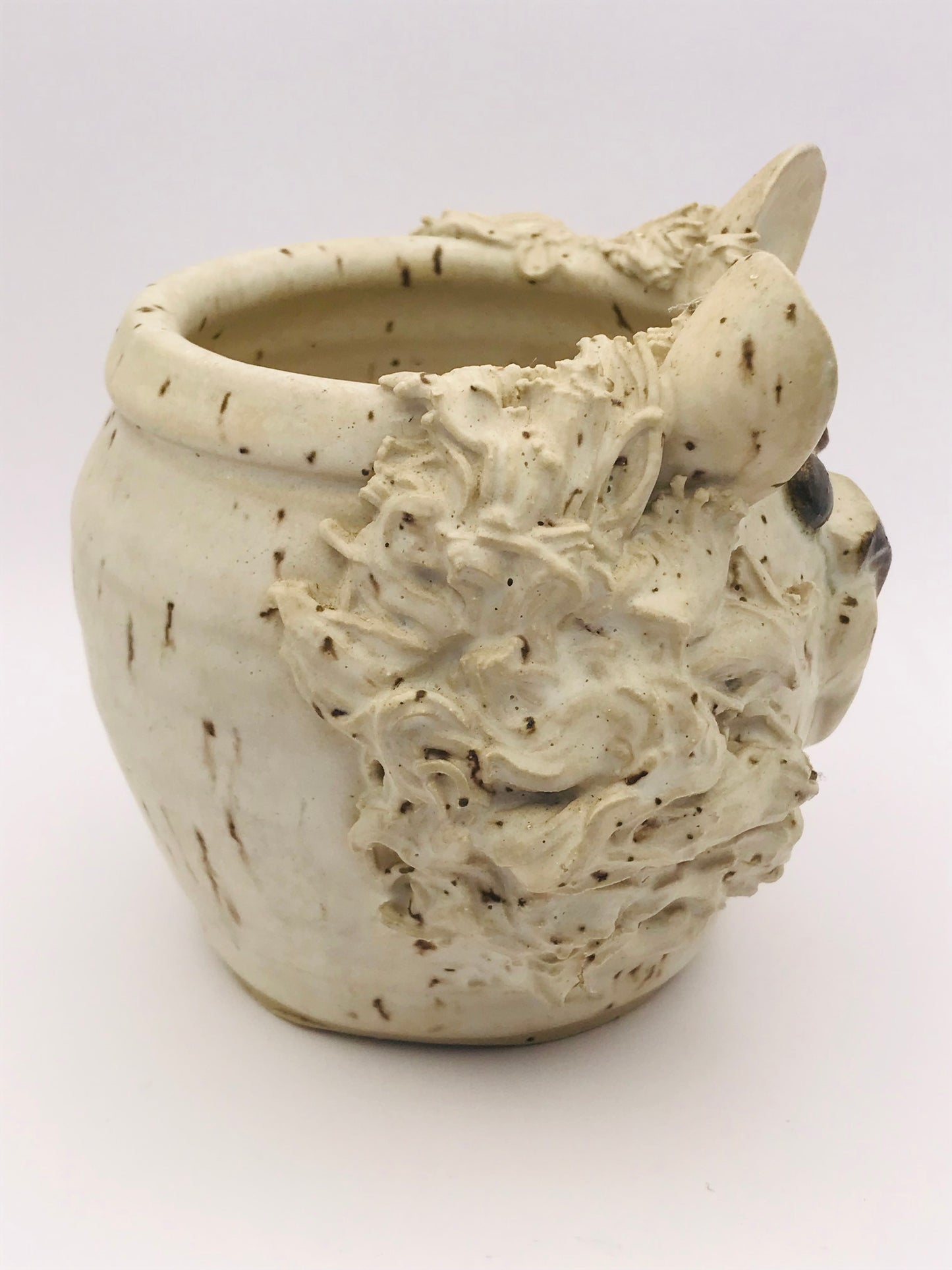 Artisan Lionhead Handmade Spaghetti Hair Pottery Planter