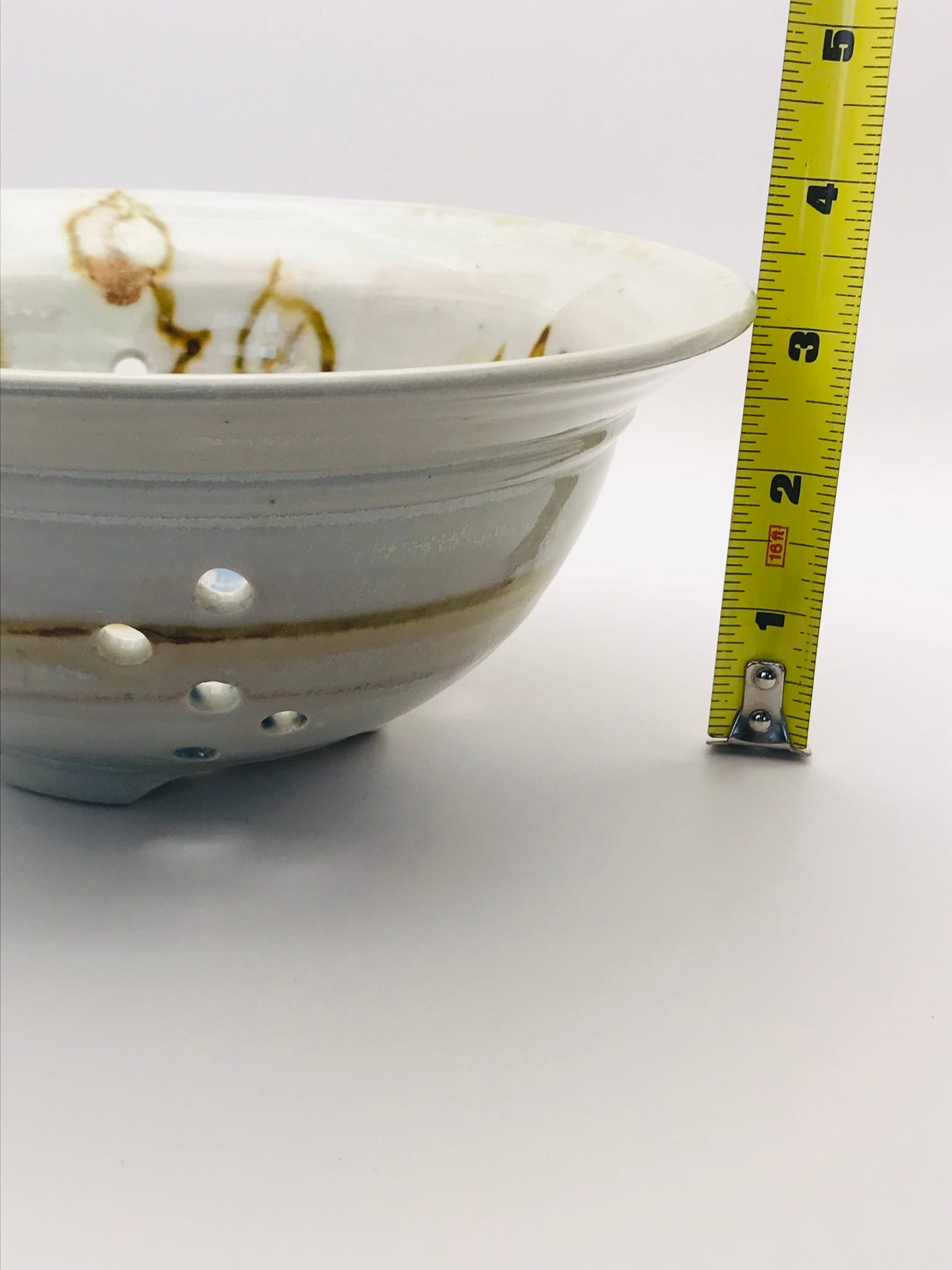 Artisan Clarksville Pottery One of a Kind Fruit Colander Strainer