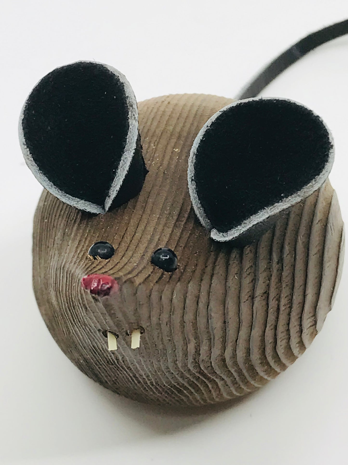 Vintage Wooden Miniature Mouse Family - Set of 4