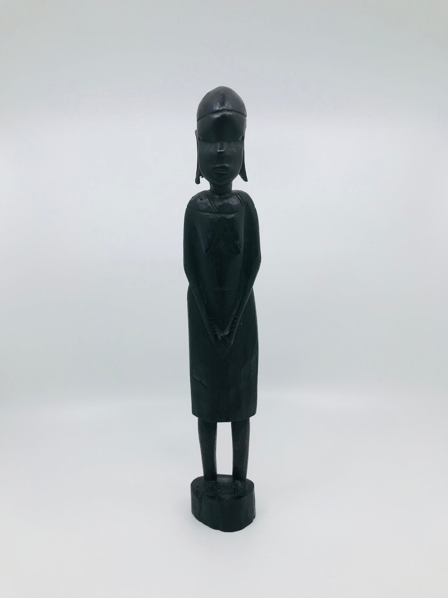 Hand Carved African Tribal Primitive Woman Tall Wooden Figurine/ Statue