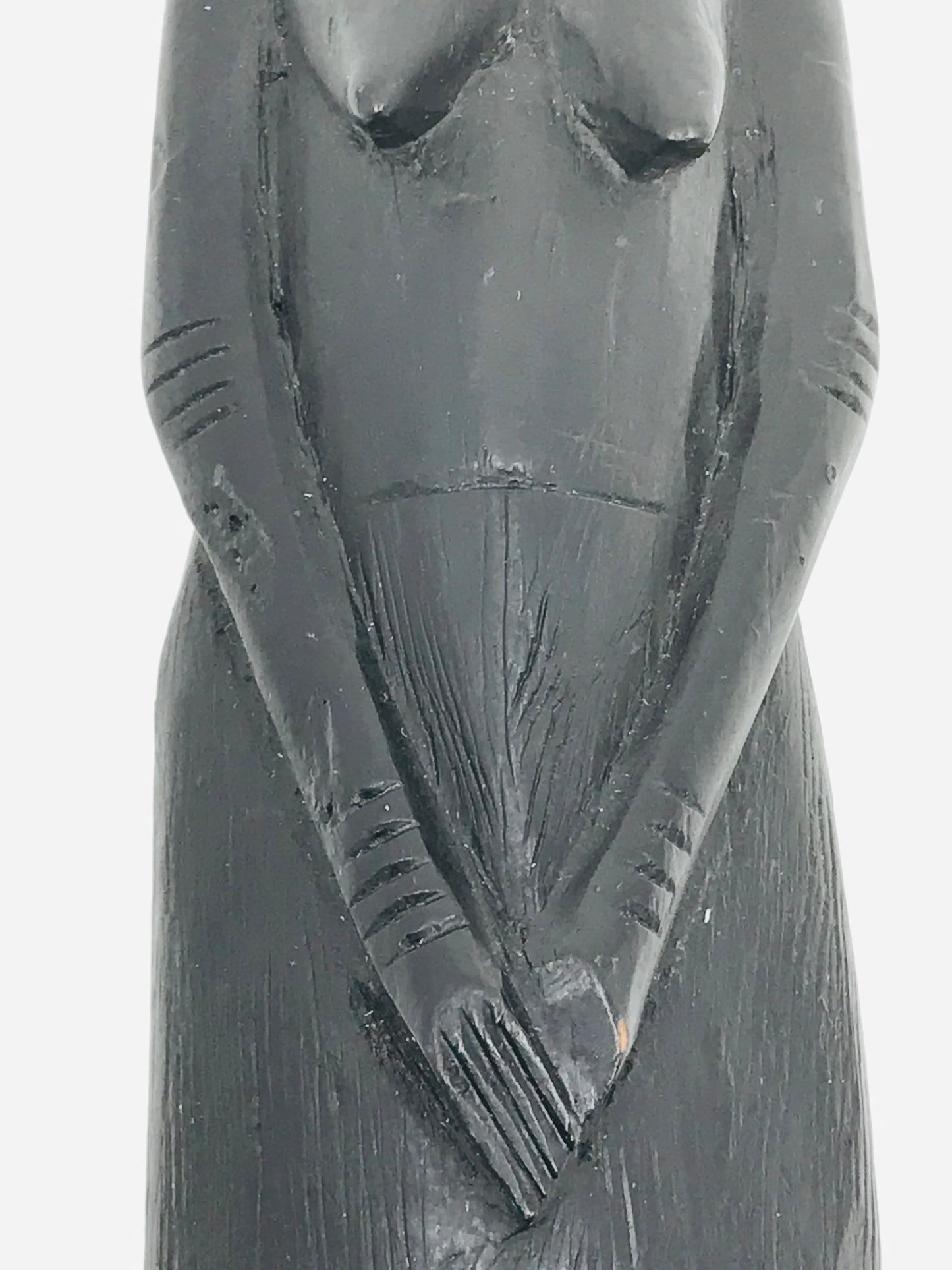 Hand Carved African Tribal Primitive Woman Tall Wooden Figurine/ Statue