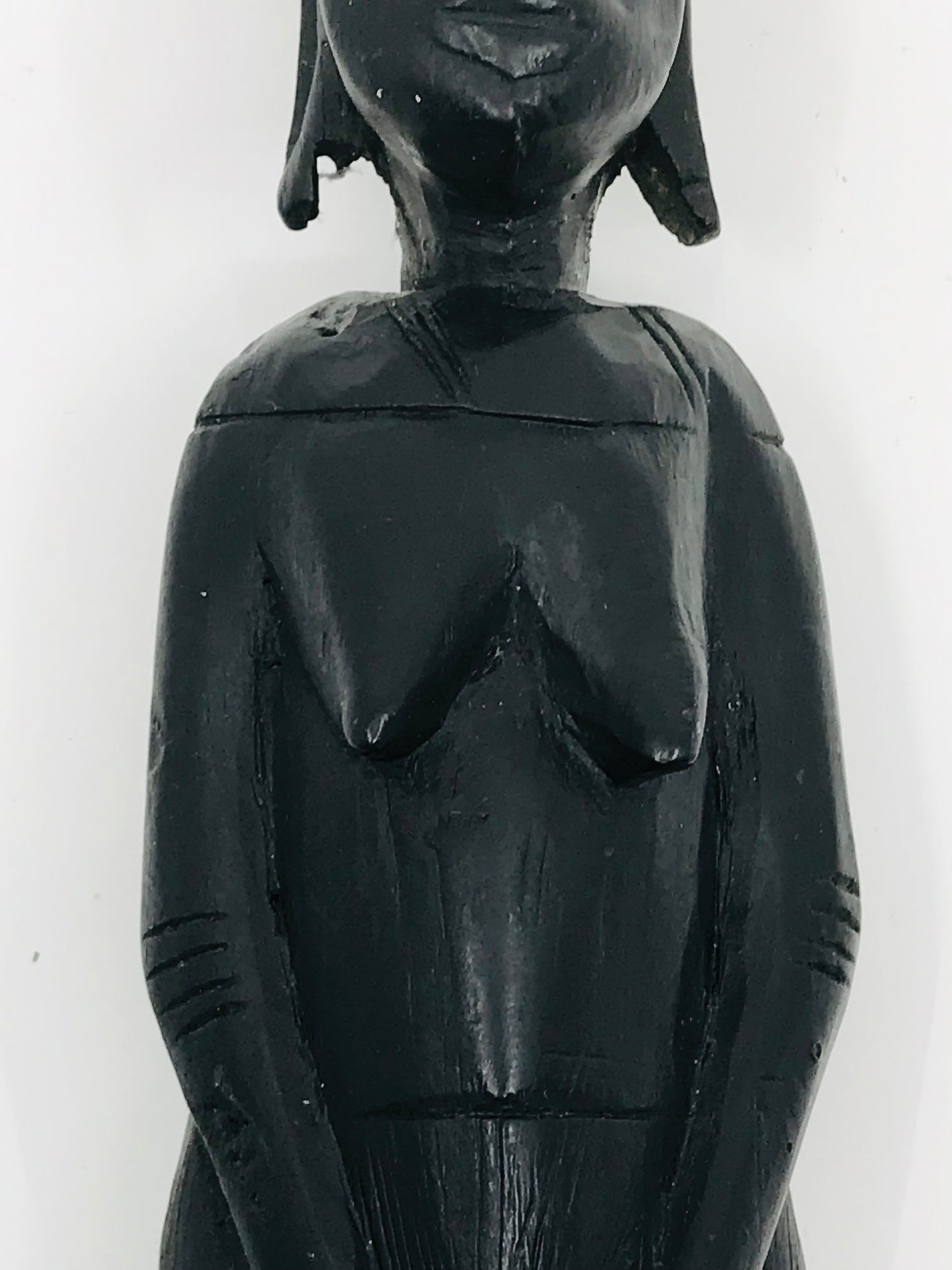 Hand Carved African Tribal Primitive Woman Tall Wooden Figurine/ Statue