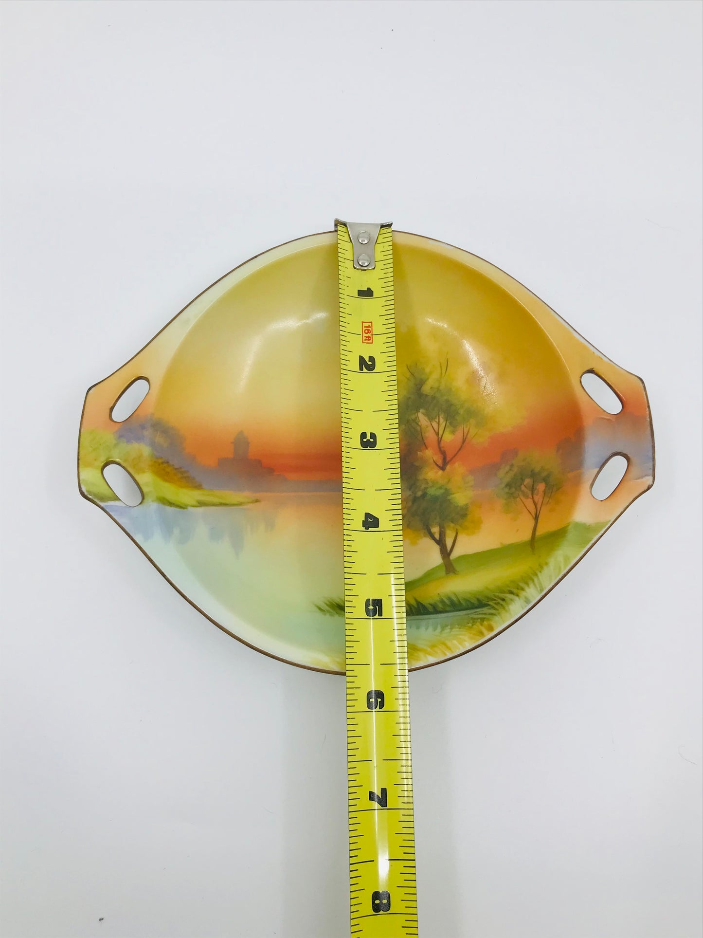 Nippon Double Handle Dish Landscape Scenery