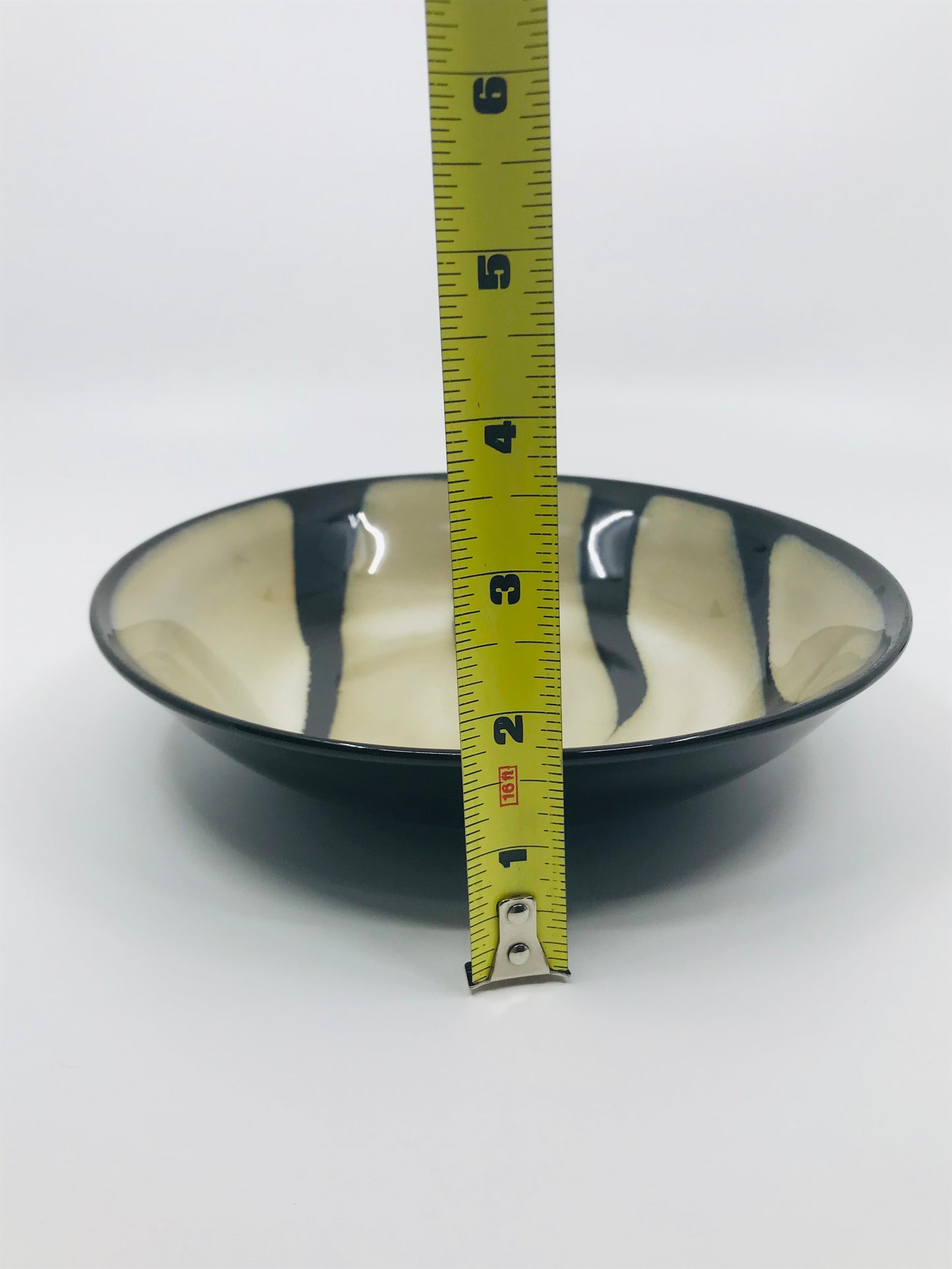 Pier 1 Zebra Print Stoneware Dinnerware Bowls - Set of 2