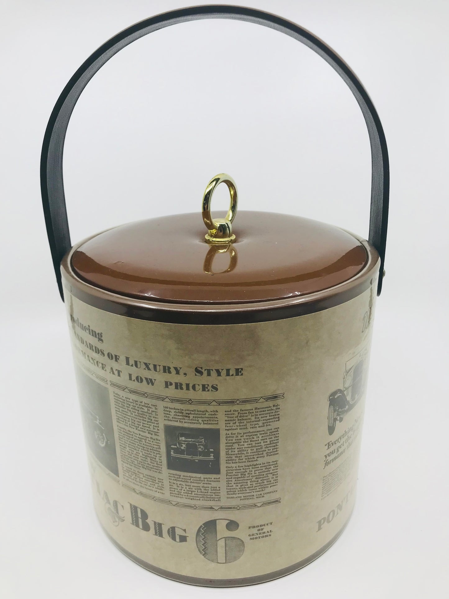 GM - General Motors Pontiac Six 1926 Promotional Ice Bucket (Circa 1970)