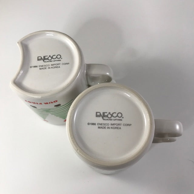 Ernesco Our First Christmas Together Molded Mug Set - NIB-OS