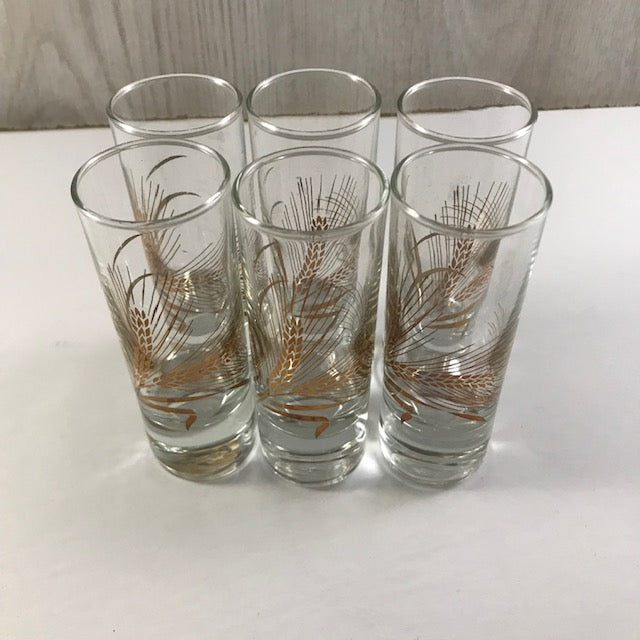 FP Lavorazione a Mano Tall Boy Wheat Sheath Shot Glasses - Set of 6