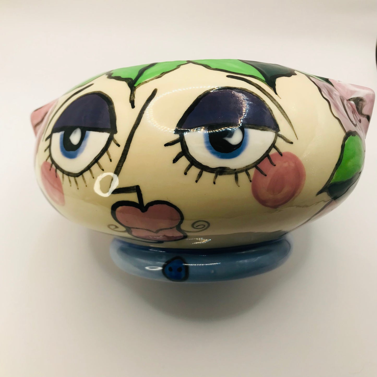Patricia Golding Paquin Big Face and Roses Self-Watering Planter