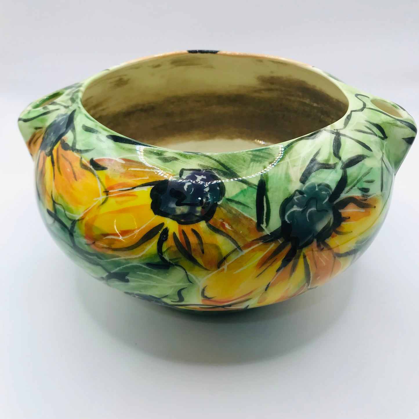 Patricia Golding Paquin Big Face and Sunflowers Self-Watering Planter