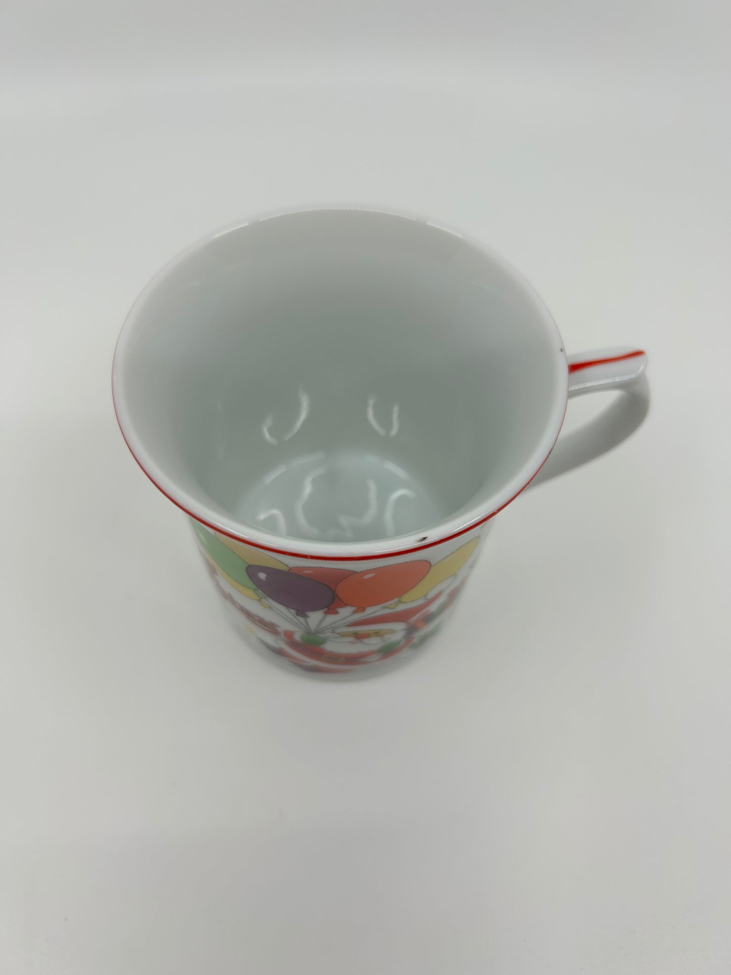 Merry Christmas Santa and Balloons Plate and Mugs Set