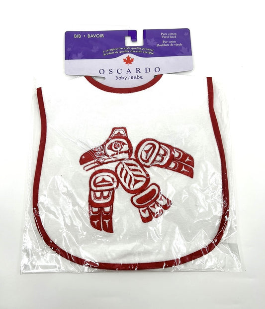 Oscardo Native American Red Kaigani Thunderbird Motif Bib - NWT