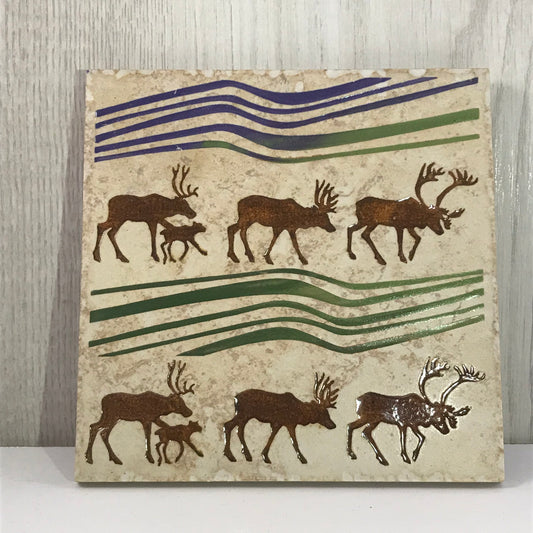 Sand Carved Tile from Alaska Moose and Elks - Brecht Studios