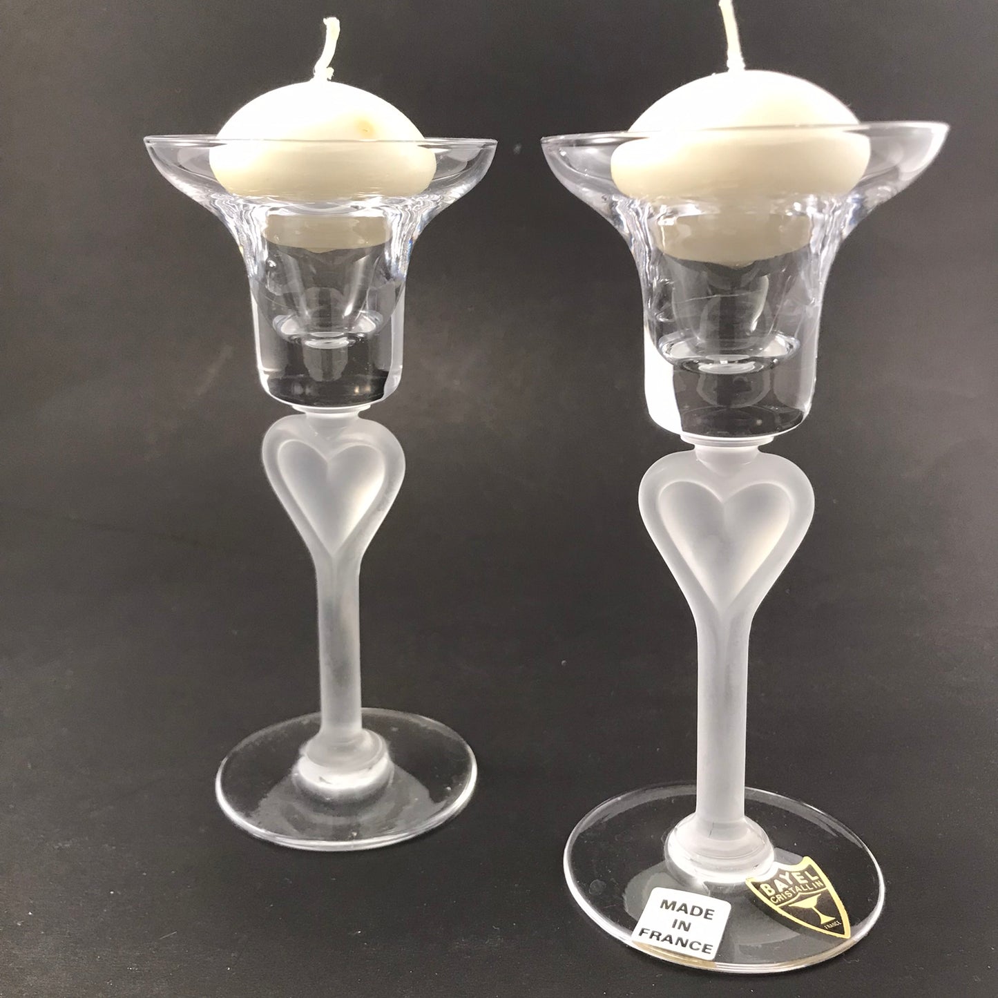 Bayel Glass Heart Candle Holders