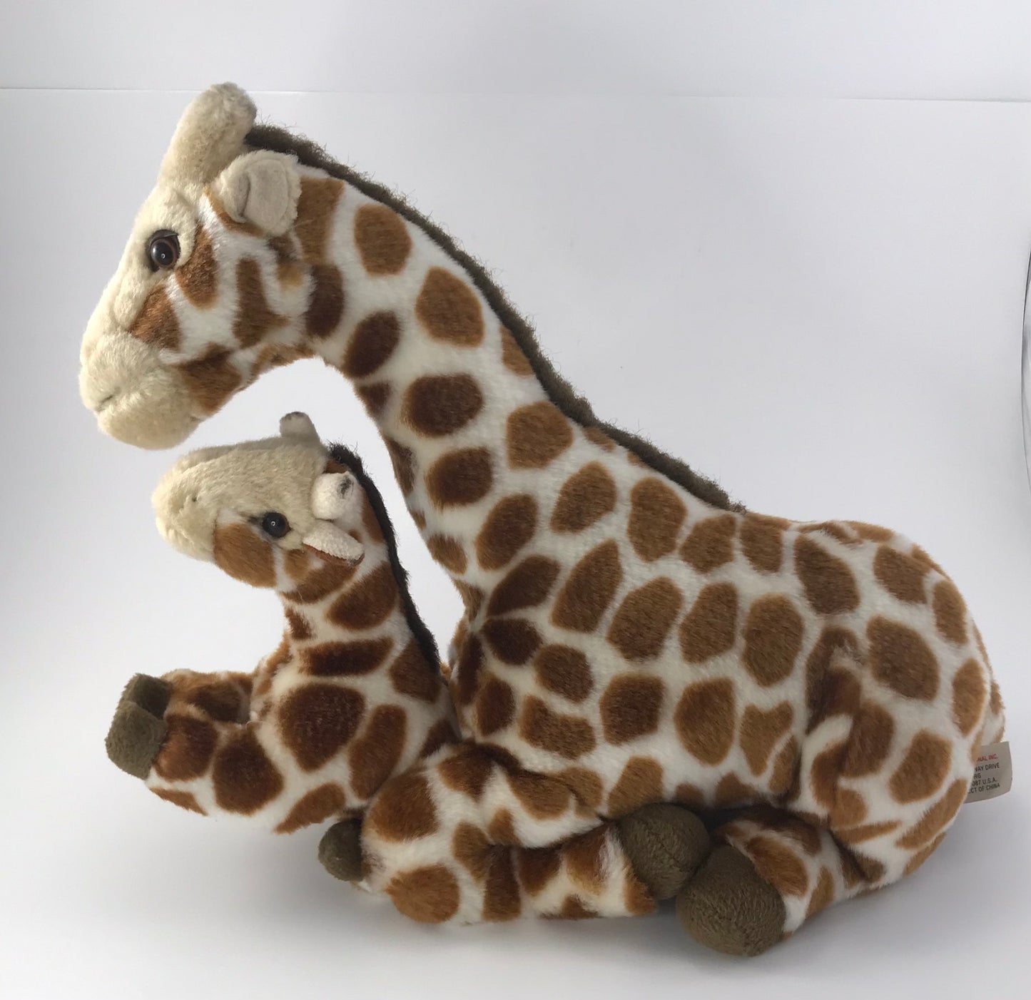 K&M International Giraffe Momma and Baby Plush