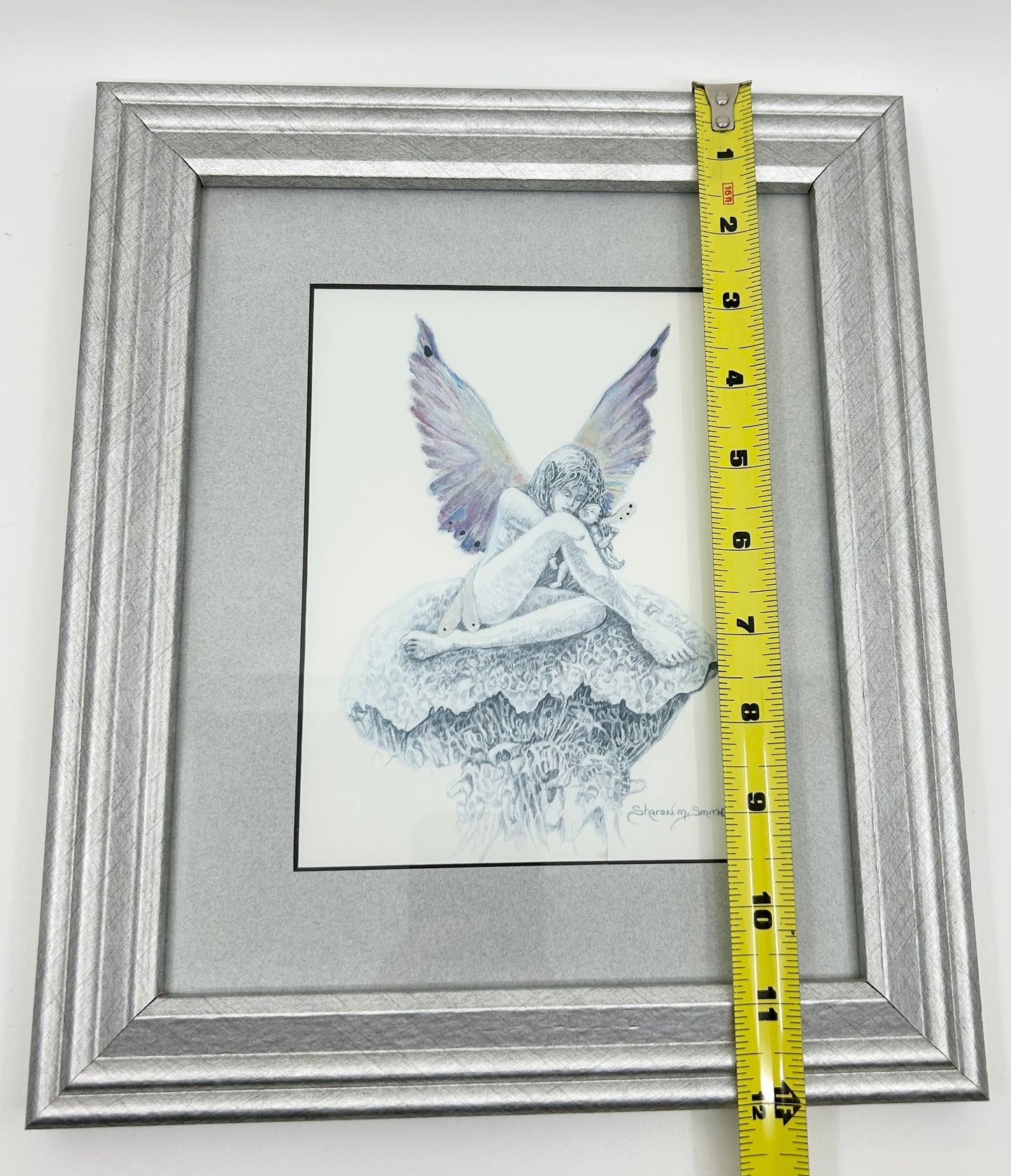 Motherhood Framed Print - Fairy Mother and Baby Fairy - Artist Signed Sharon M Smith