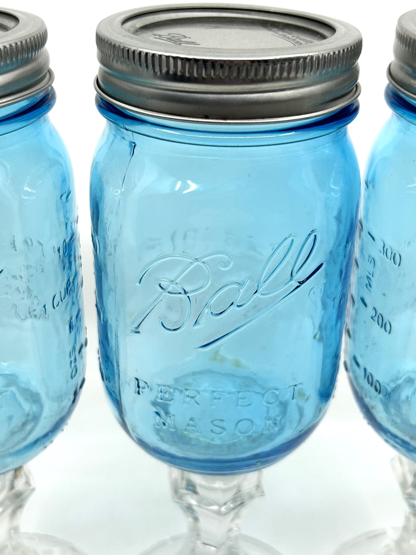Ball Blue Mason Jar Stemmed Glassware - Set of 3