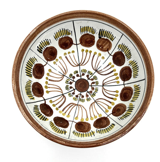 Artisan Handcrafted Hand Painted Detailed Ceramic Bowl  - Artist Signed