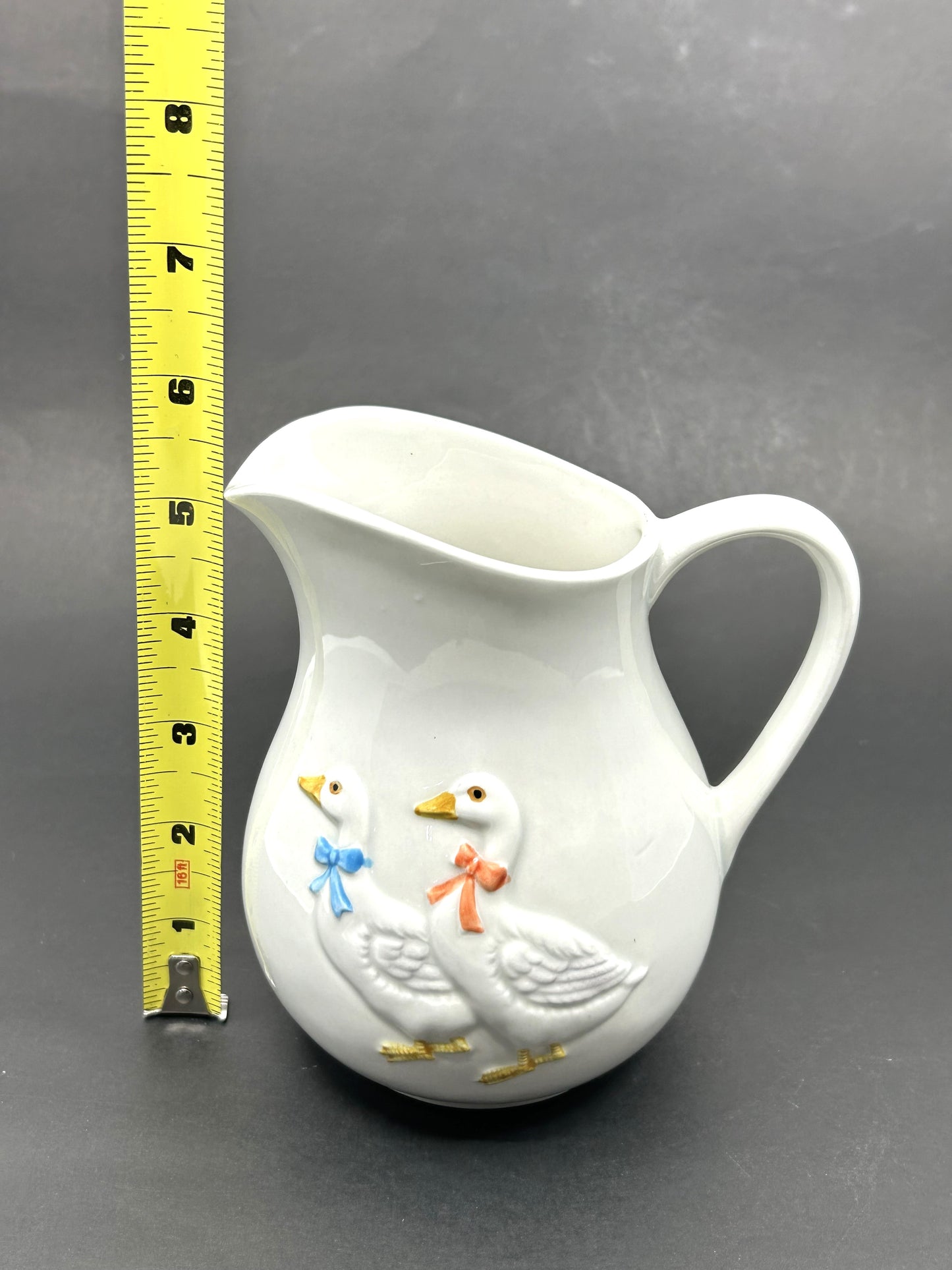 Otagiri Geese Walking White Ceramic Jug / Pitcher