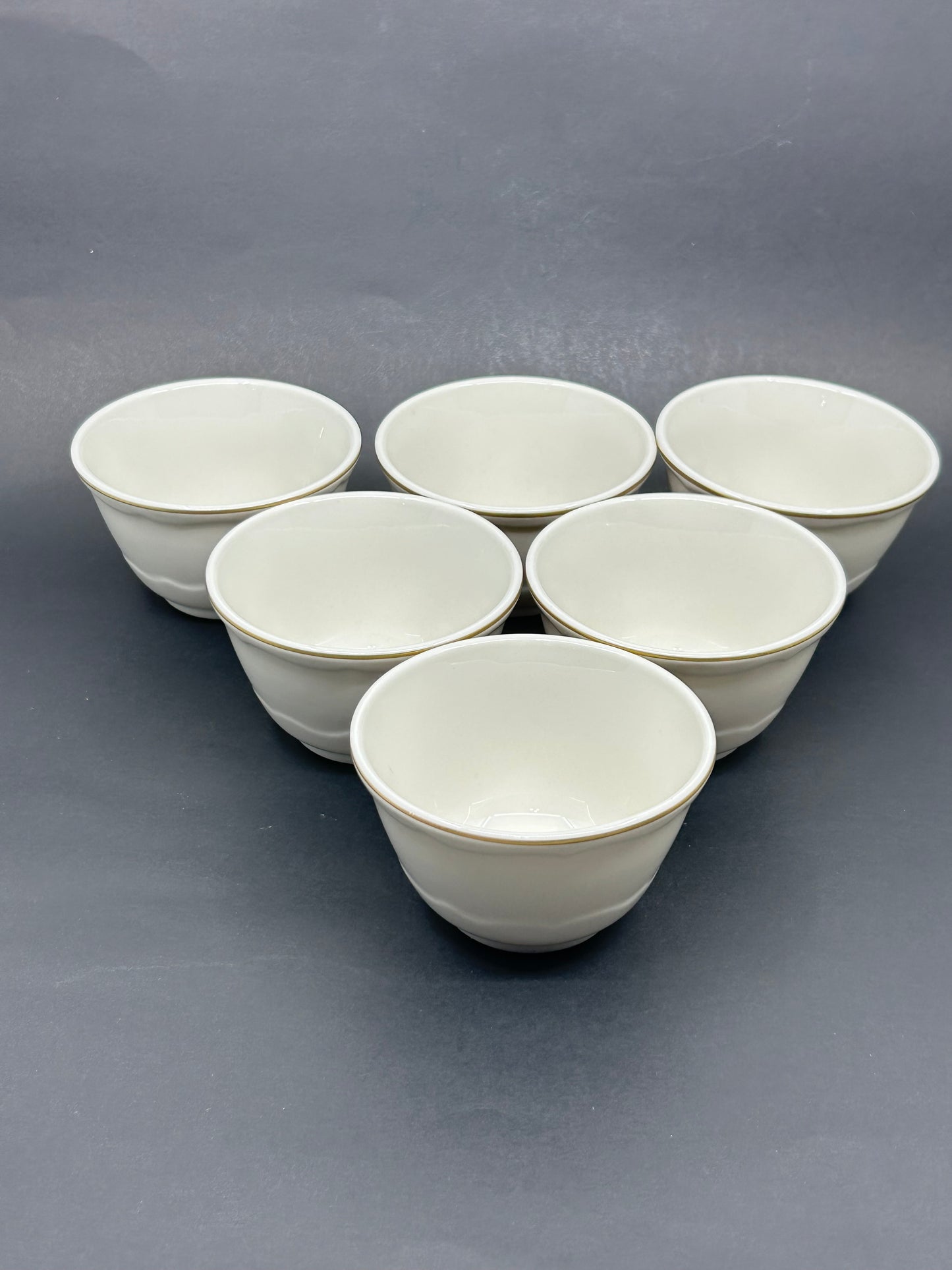 Syracuse of Canada 70 Restaurant Ware Mini White Bowls with Gold Trim