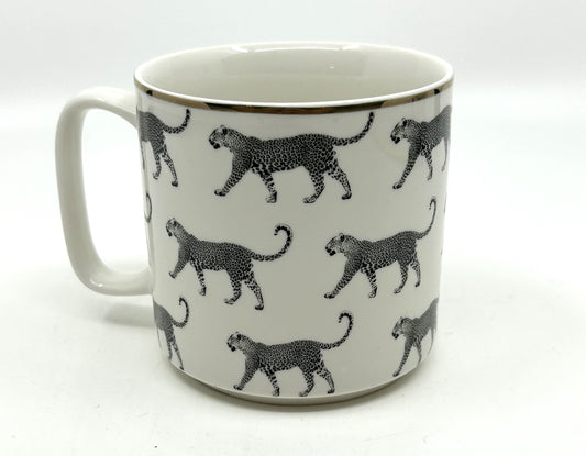 Casa Moderna Cheetah Print Gold Trimmed Coffee/Tea Mug