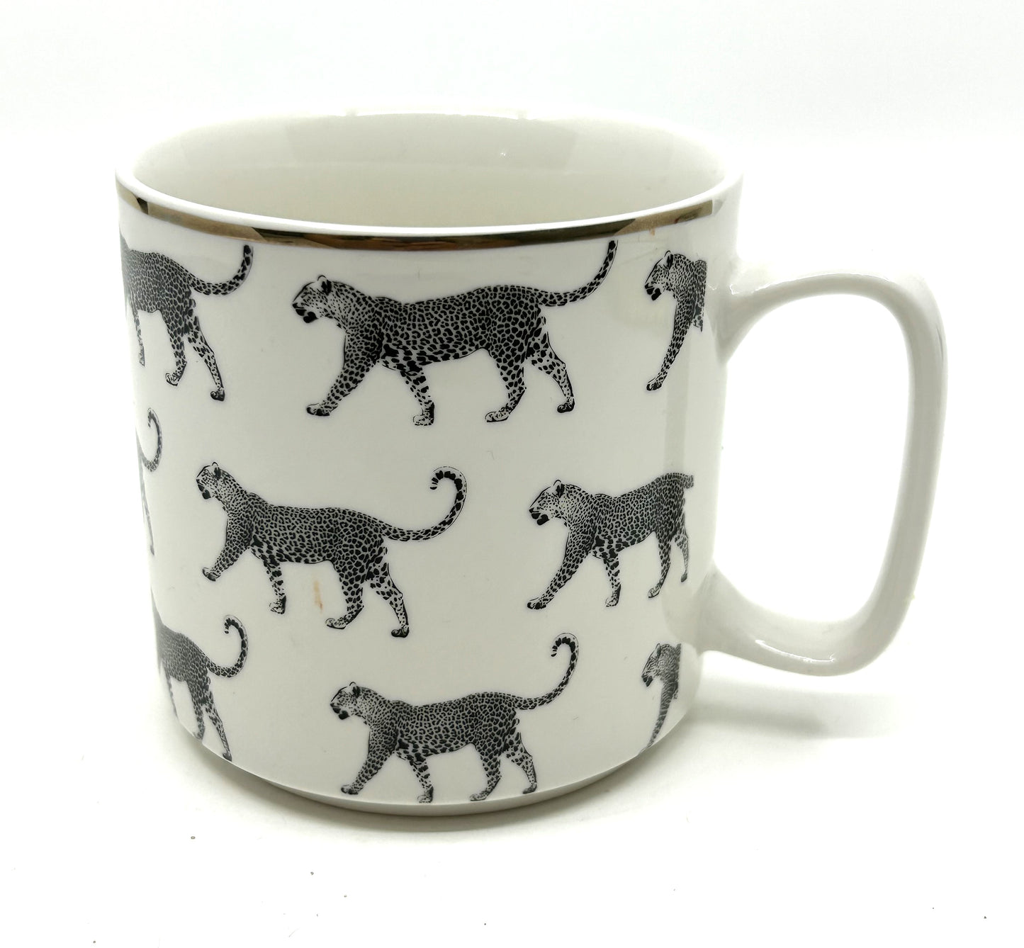 Casa Moderna Cheetah Print Gold Trimmed Coffee/Tea Mug