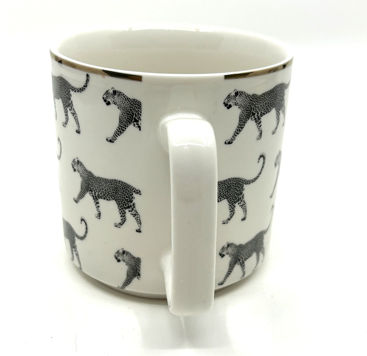 Casa Moderna Cheetah Print Gold Trimmed Coffee/Tea Mug