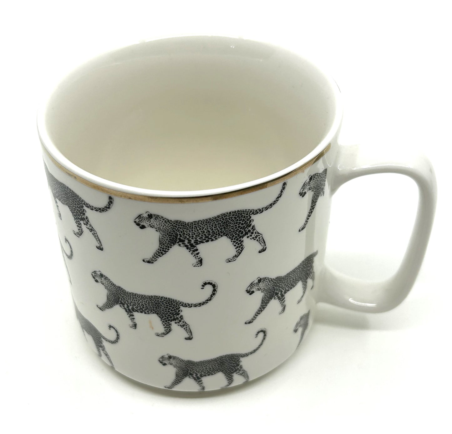 Casa Moderna Cheetah Print Gold Trimmed Coffee/Tea Mug
