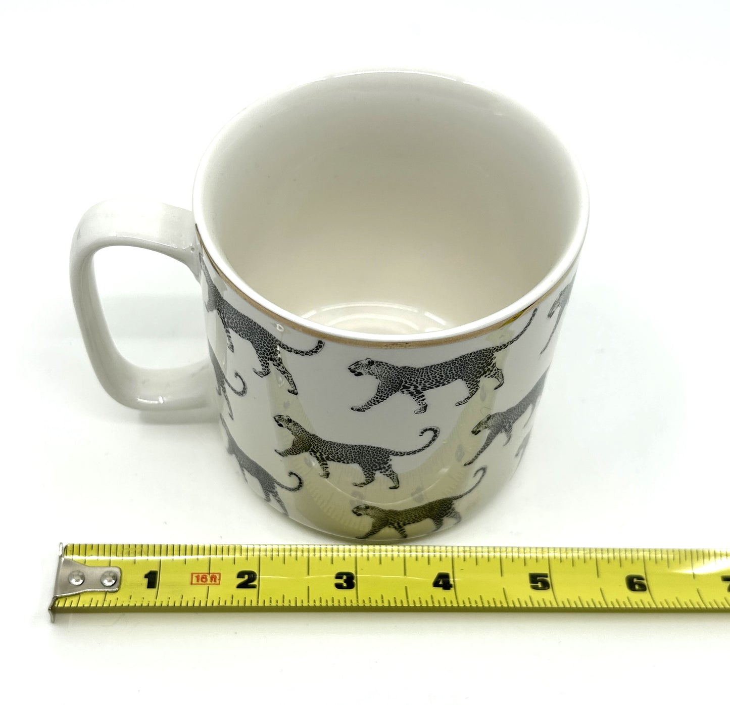 Casa Moderna Cheetah Print Gold Trimmed Coffee/Tea Mug