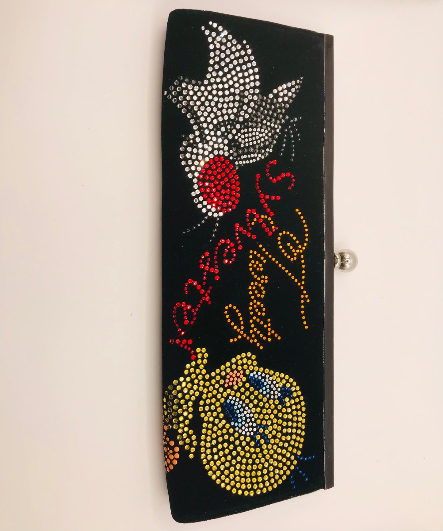 Braccialini Tweety Bird and Sylvester Velvet Rhinestone Jeweled Gem Clutch Purse