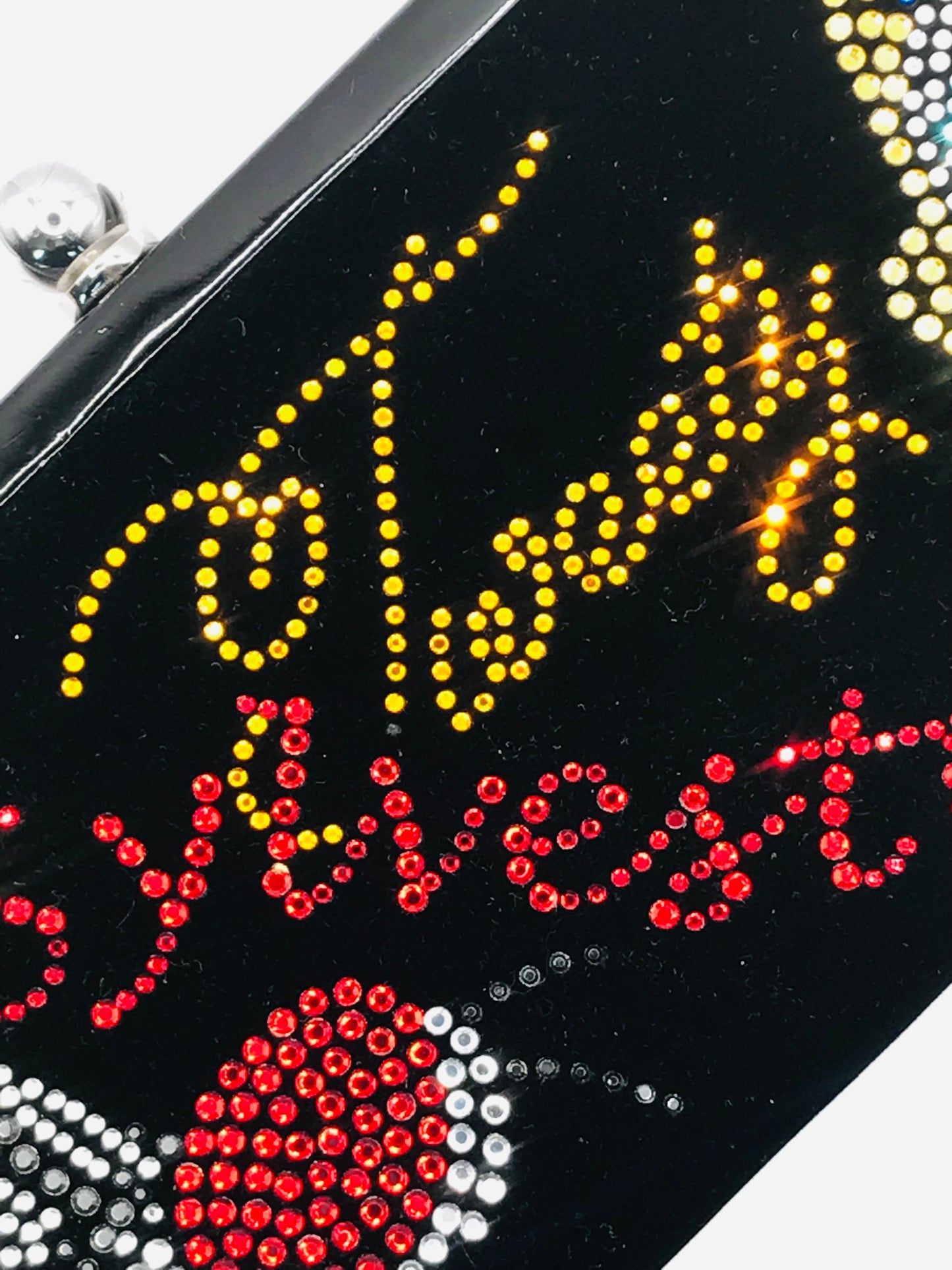 Braccialini Tweety Bird and Sylvester Velvet Rhinestone Jeweled Gem Clutch Purse