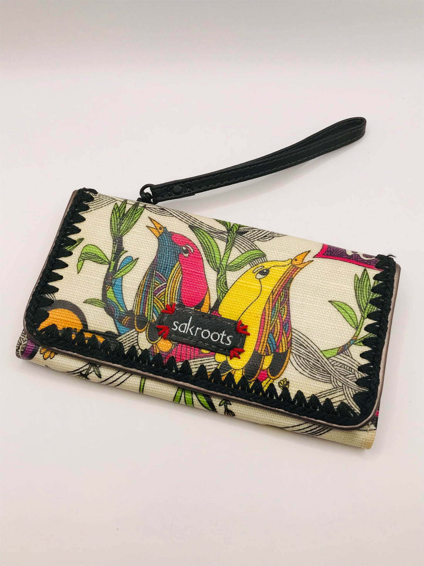 Sakroots Peace Birds Wristlet Wallet w/Peace Tag