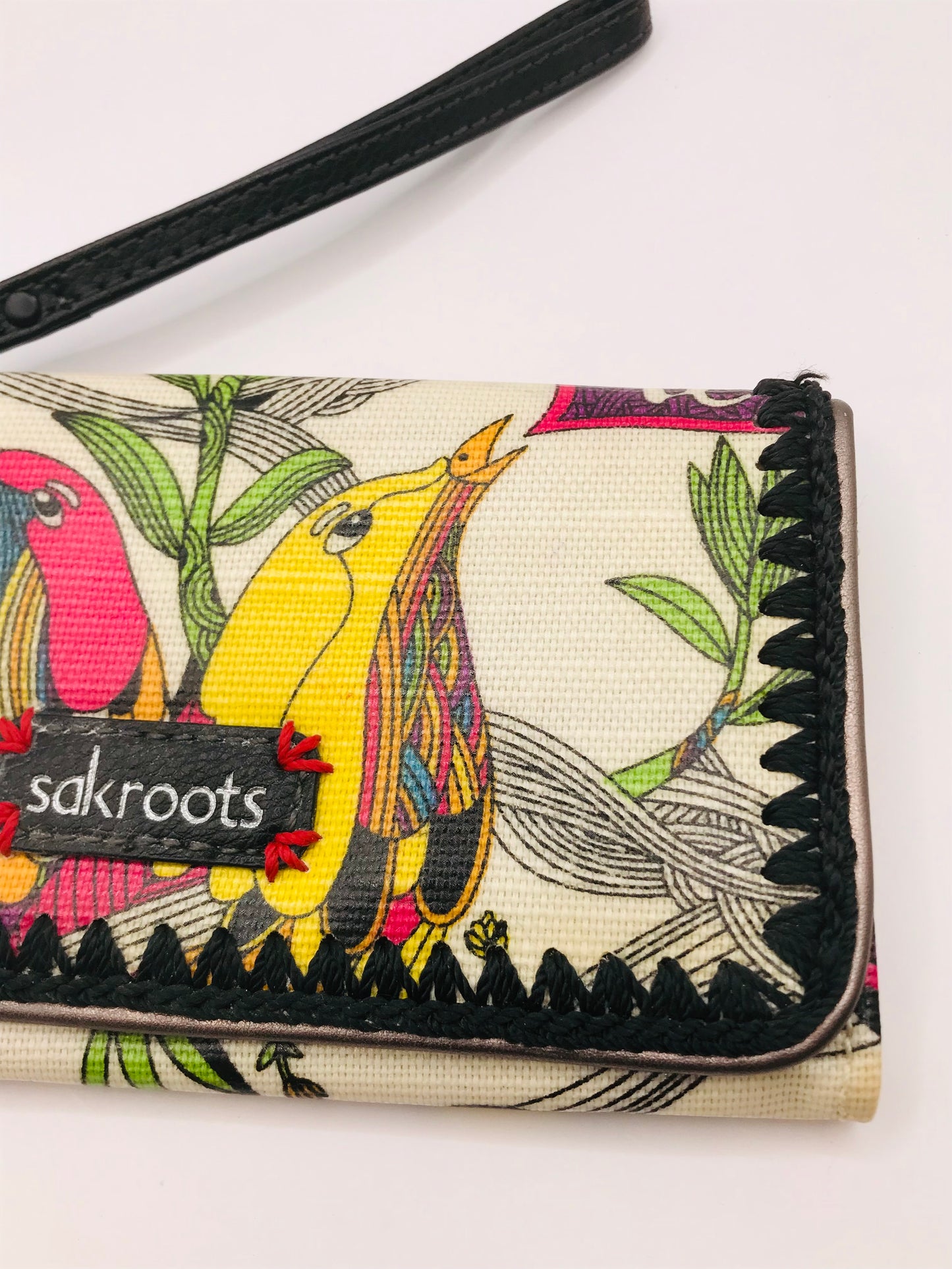 Sakroots Peace Birds Wristlet Wallet w/Peace Tag