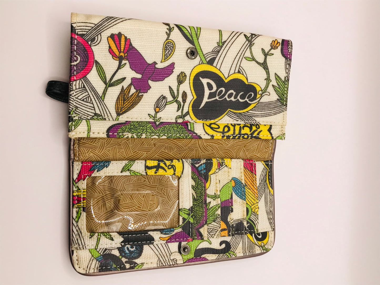 Sakroots Peace Birds Wristlet Wallet w/Peace Tag