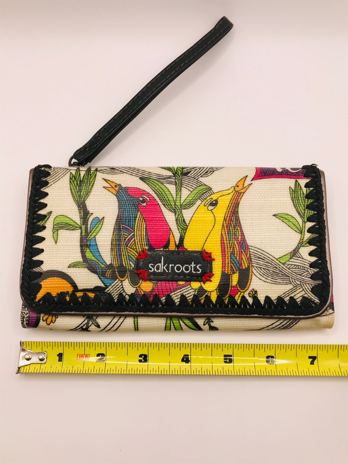 Sakroots Peace Birds Wristlet Wallet w/Peace Tag