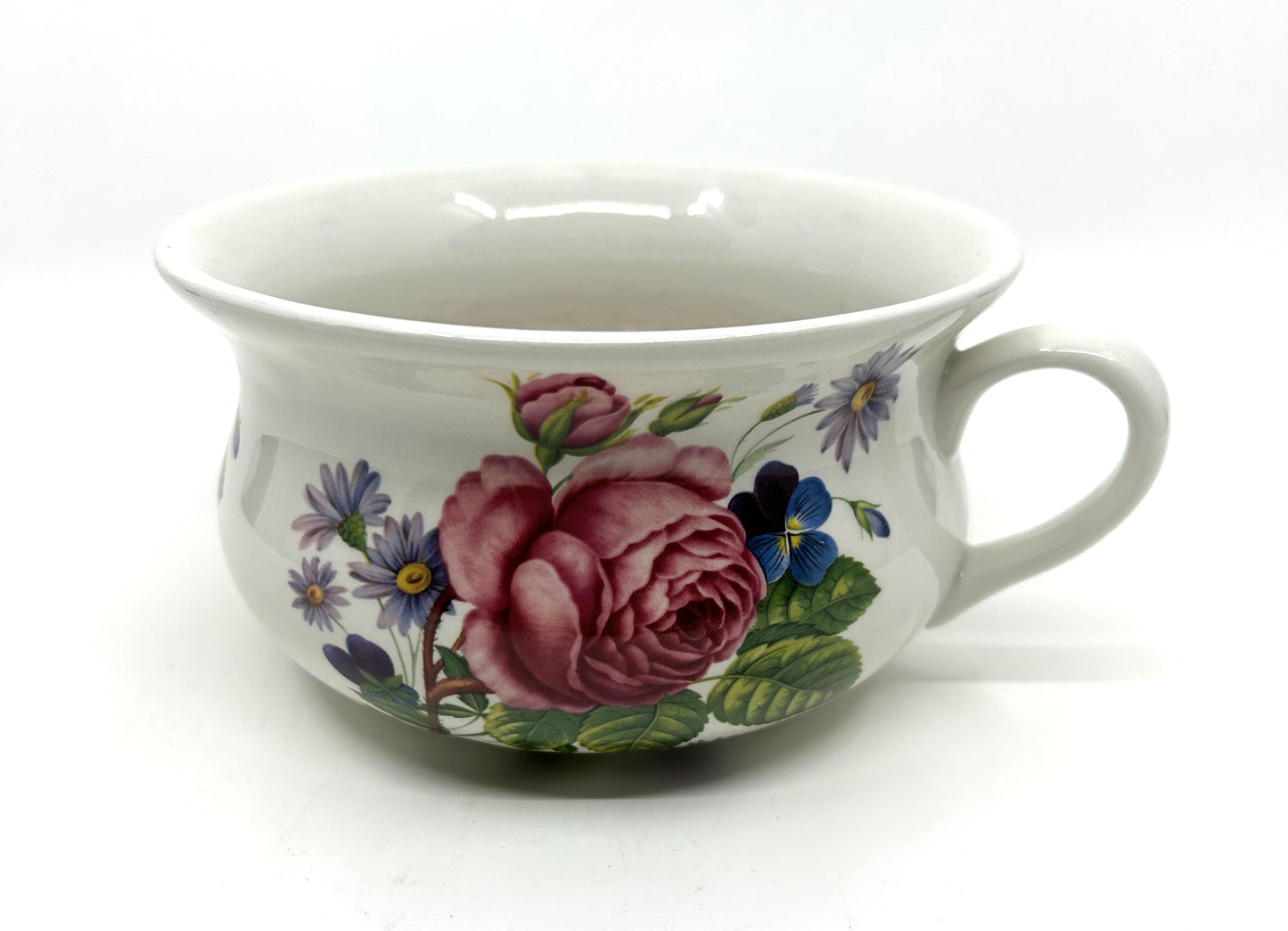 Port Meirion Stoke on Trent Floral Single Handled Chamber Pot / Planter